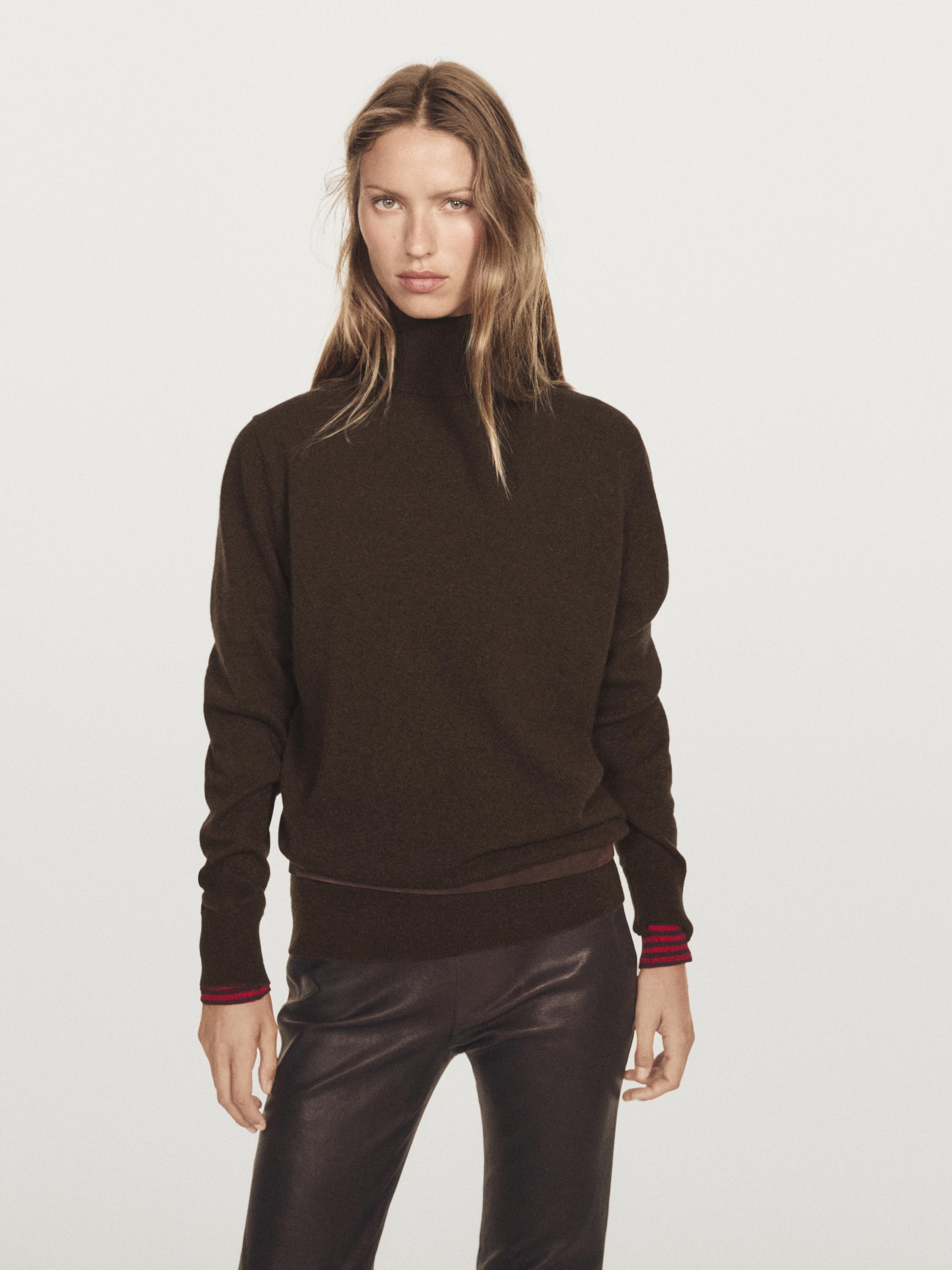 Knit 100% cashmere turtleneck sweater