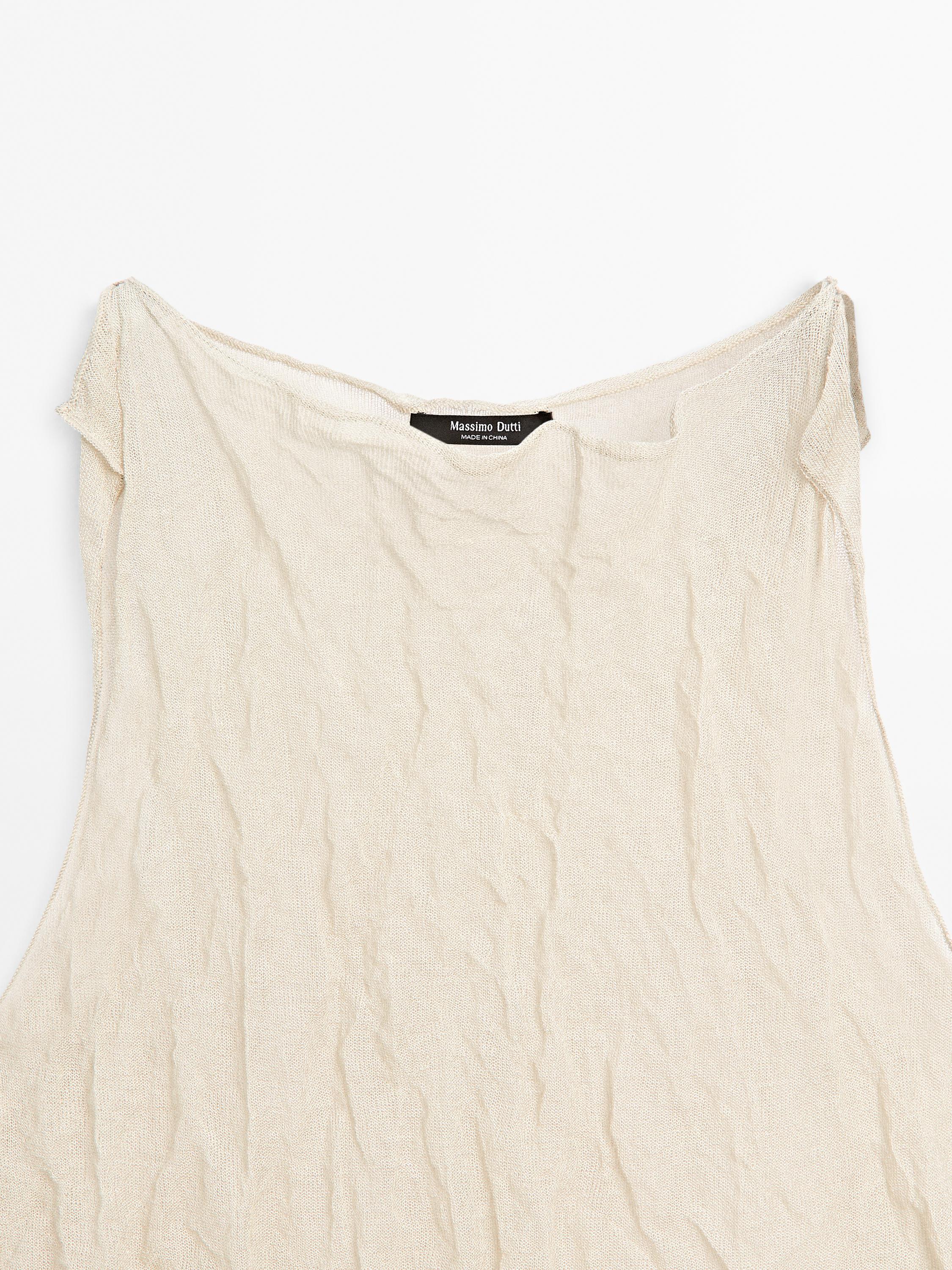 Top halter efecto arrugado