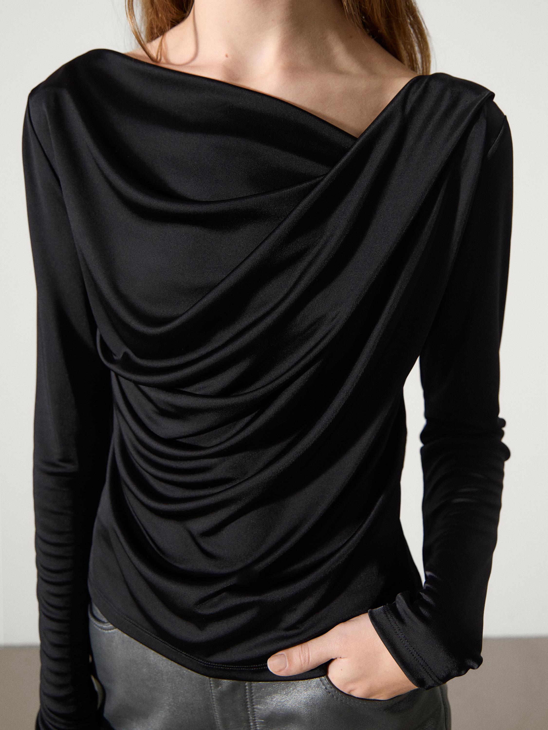 Top with draped detail