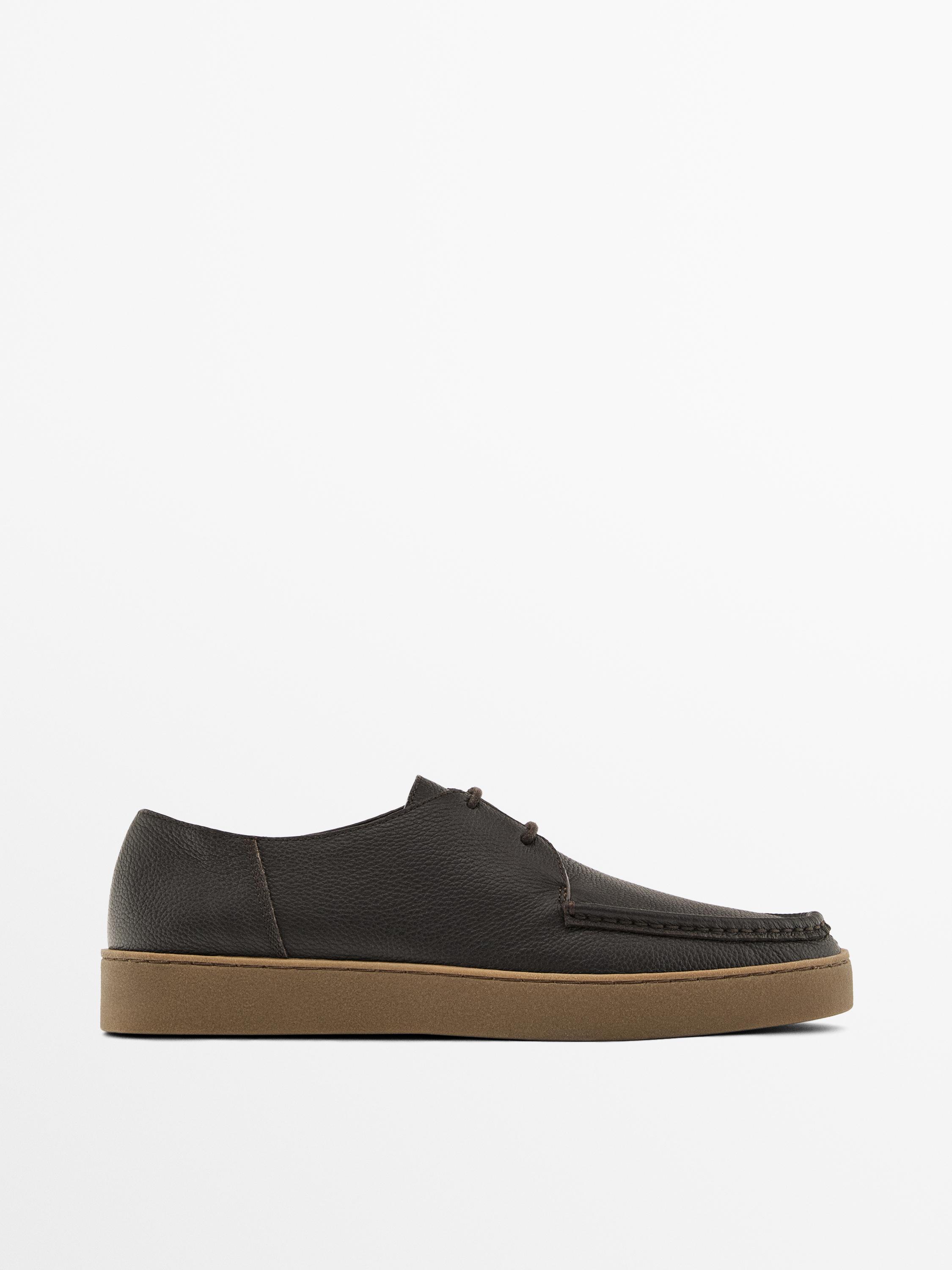 Zapato bordón napa abatanada