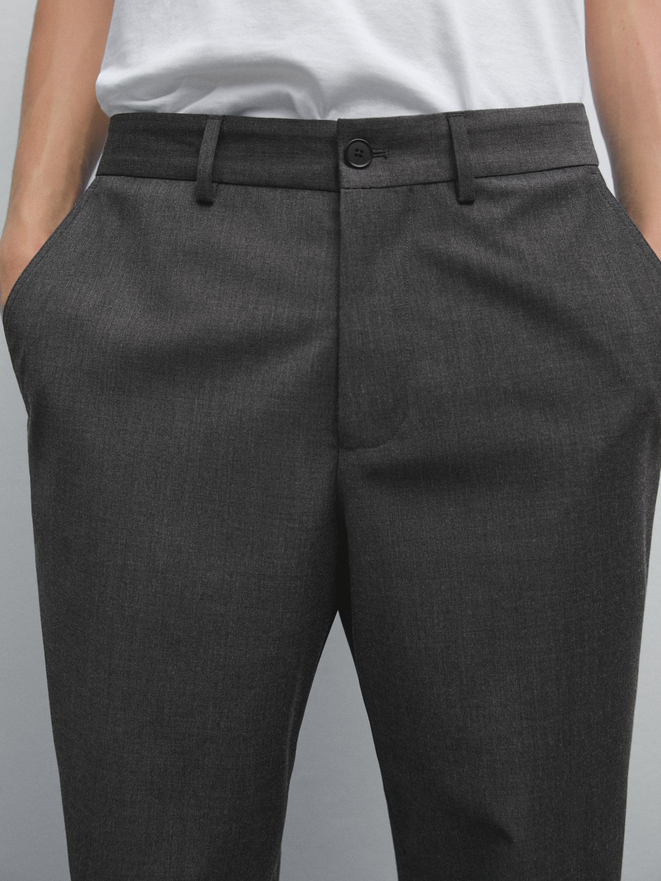 Total look wool blend trousers