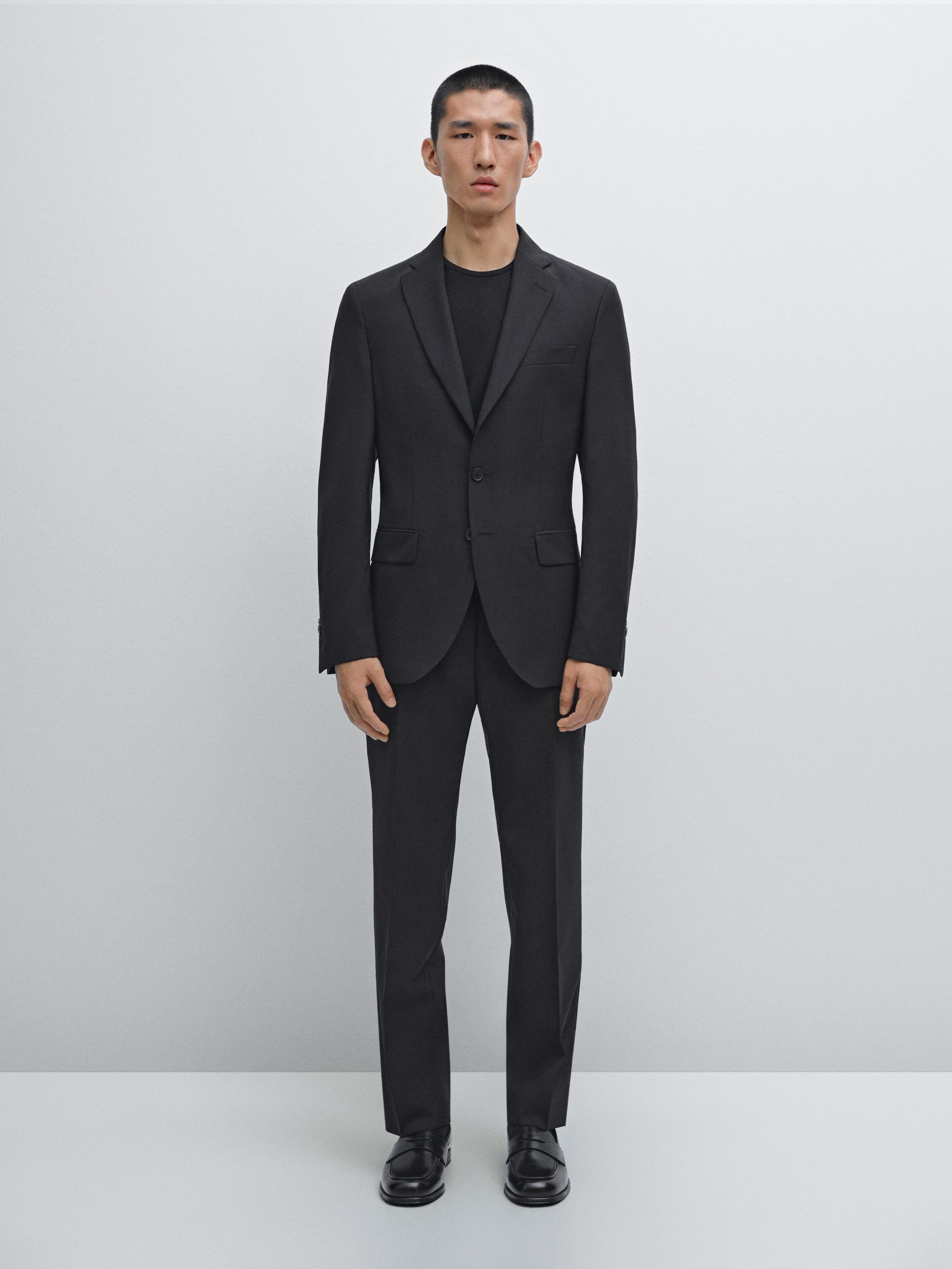 100% wool suit trousers