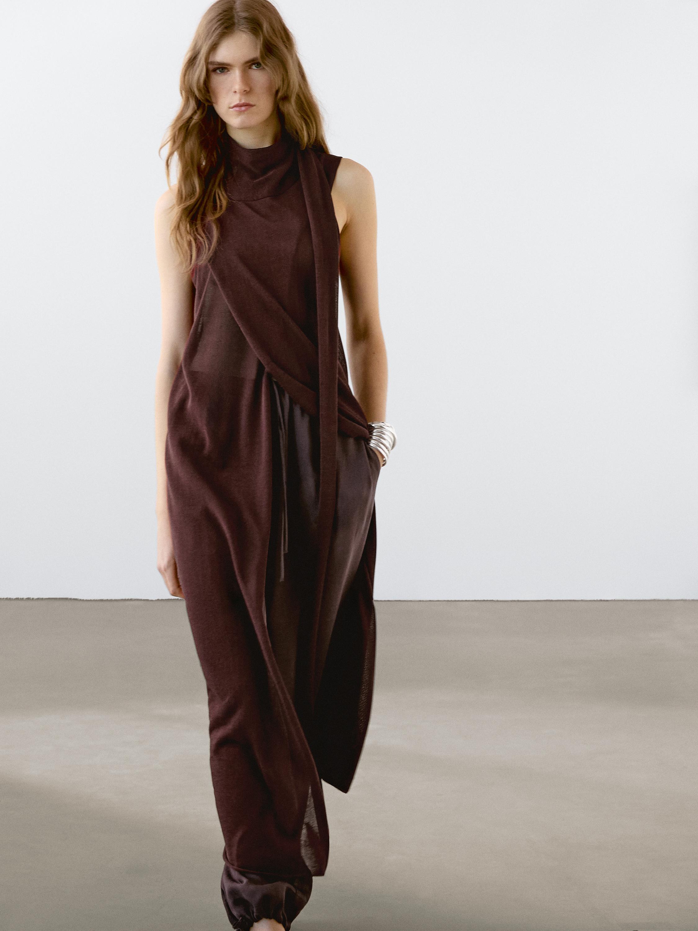 Robe longue avec foulard