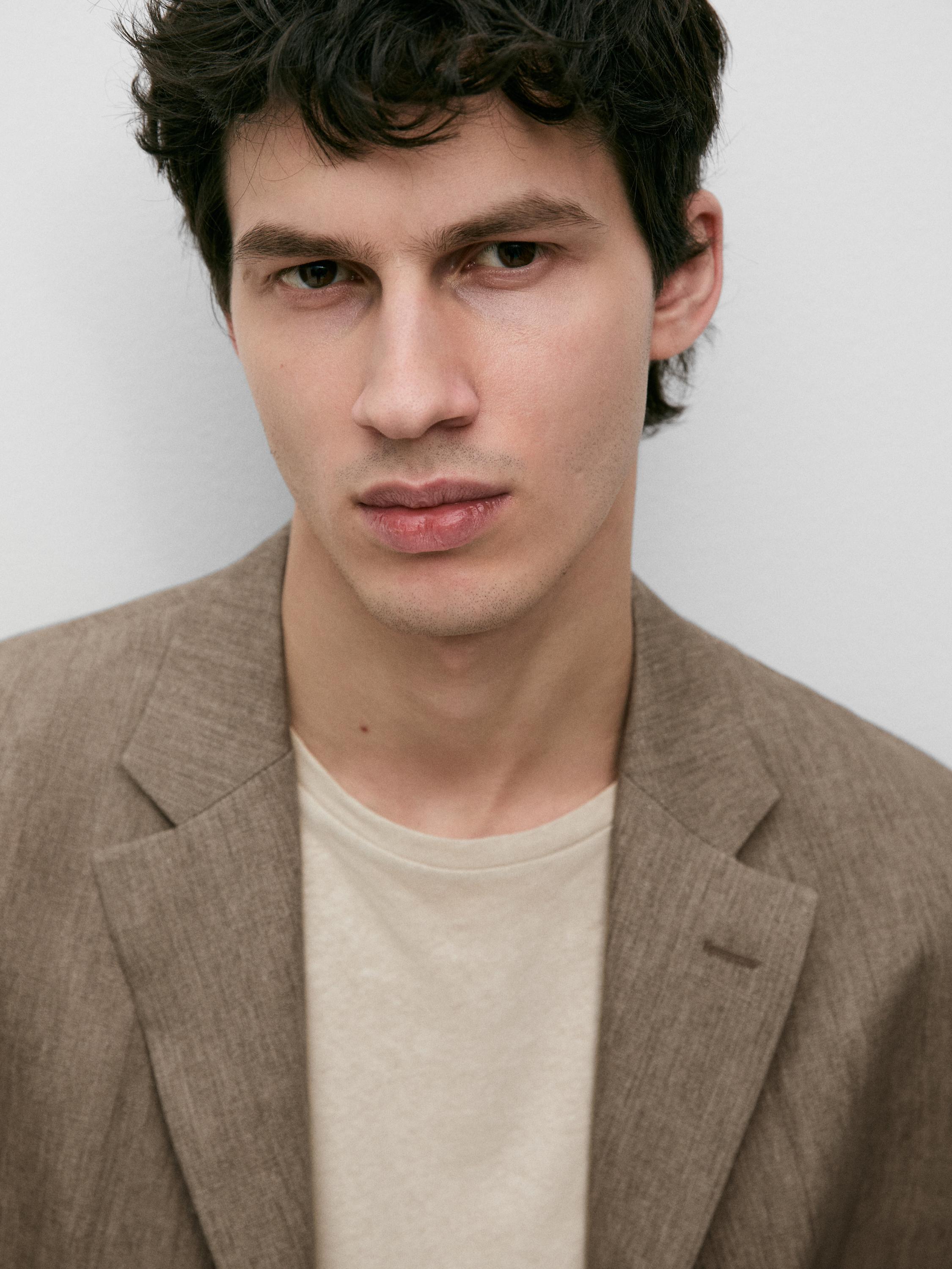 100% linen suit blazer — OCHRE