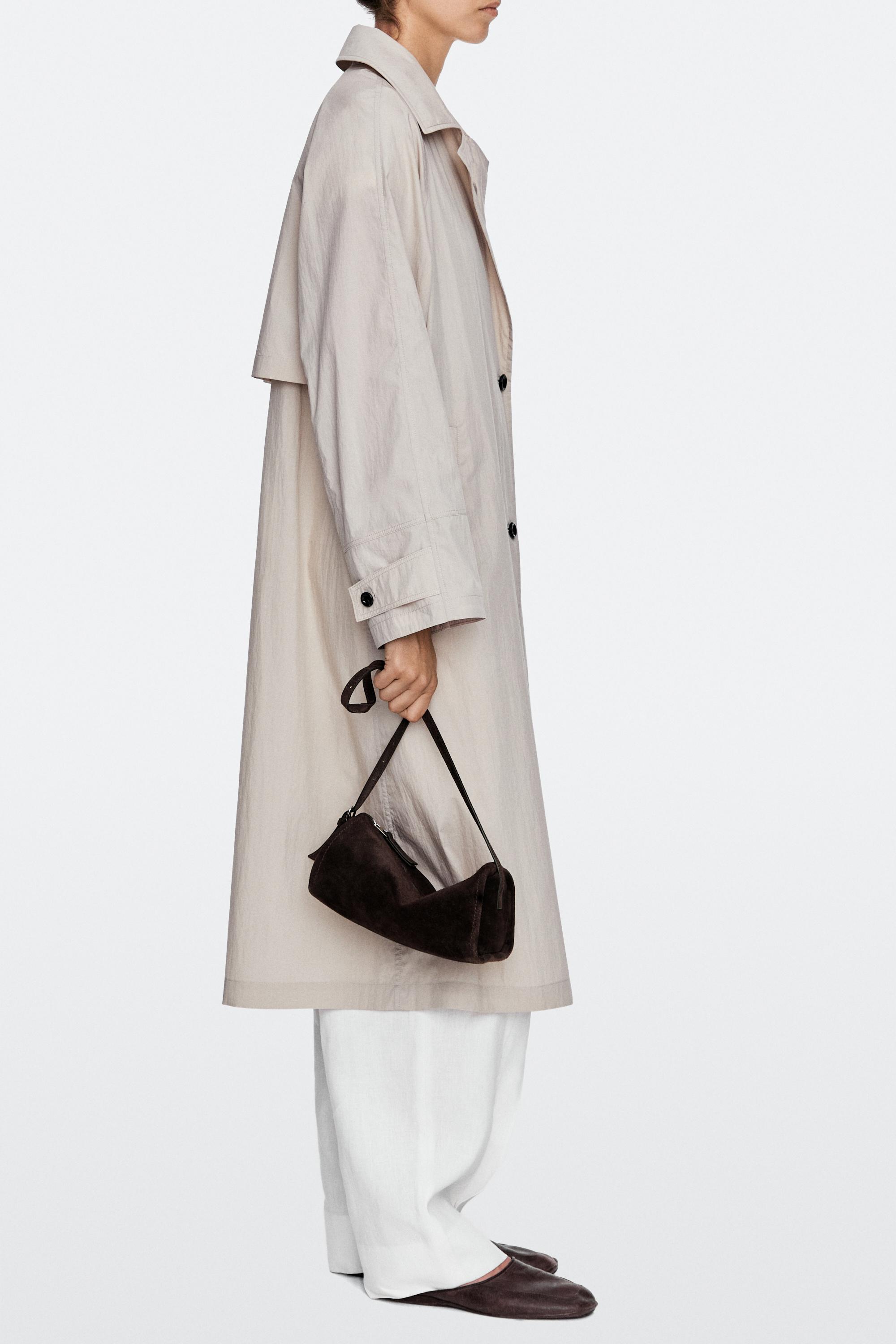 Split suede leather crossbody bag — Chocolate