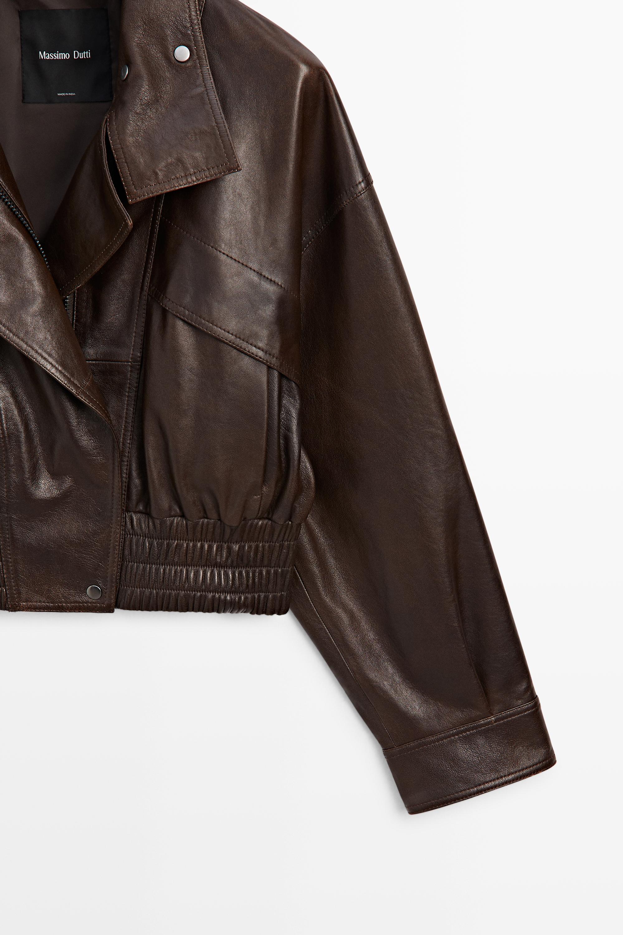 Women's Leather Jackets - Massimo Dutti - US