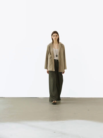 Cotton blend blazer with pockets