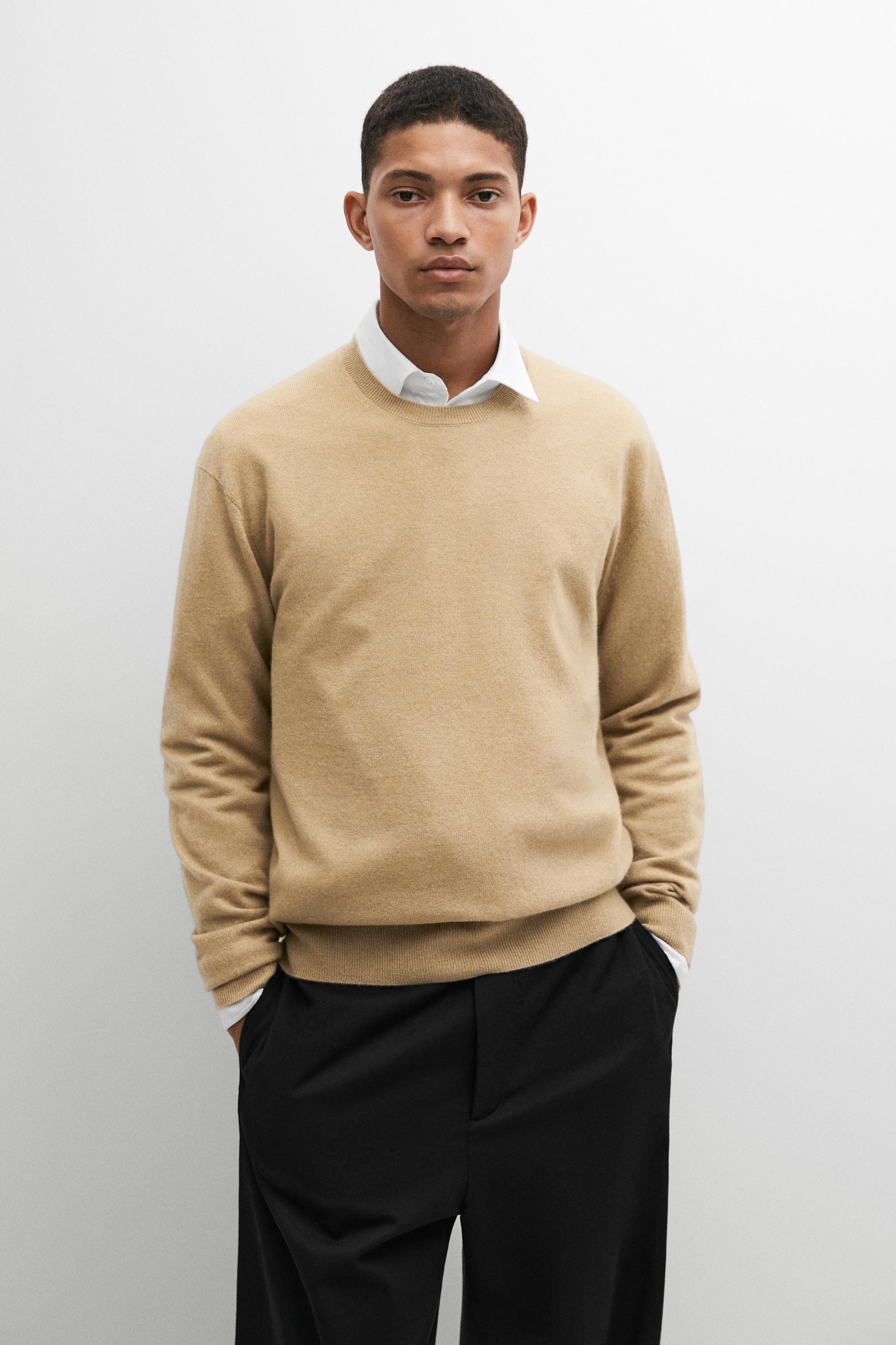Knit 100% cashmere round neck sweater