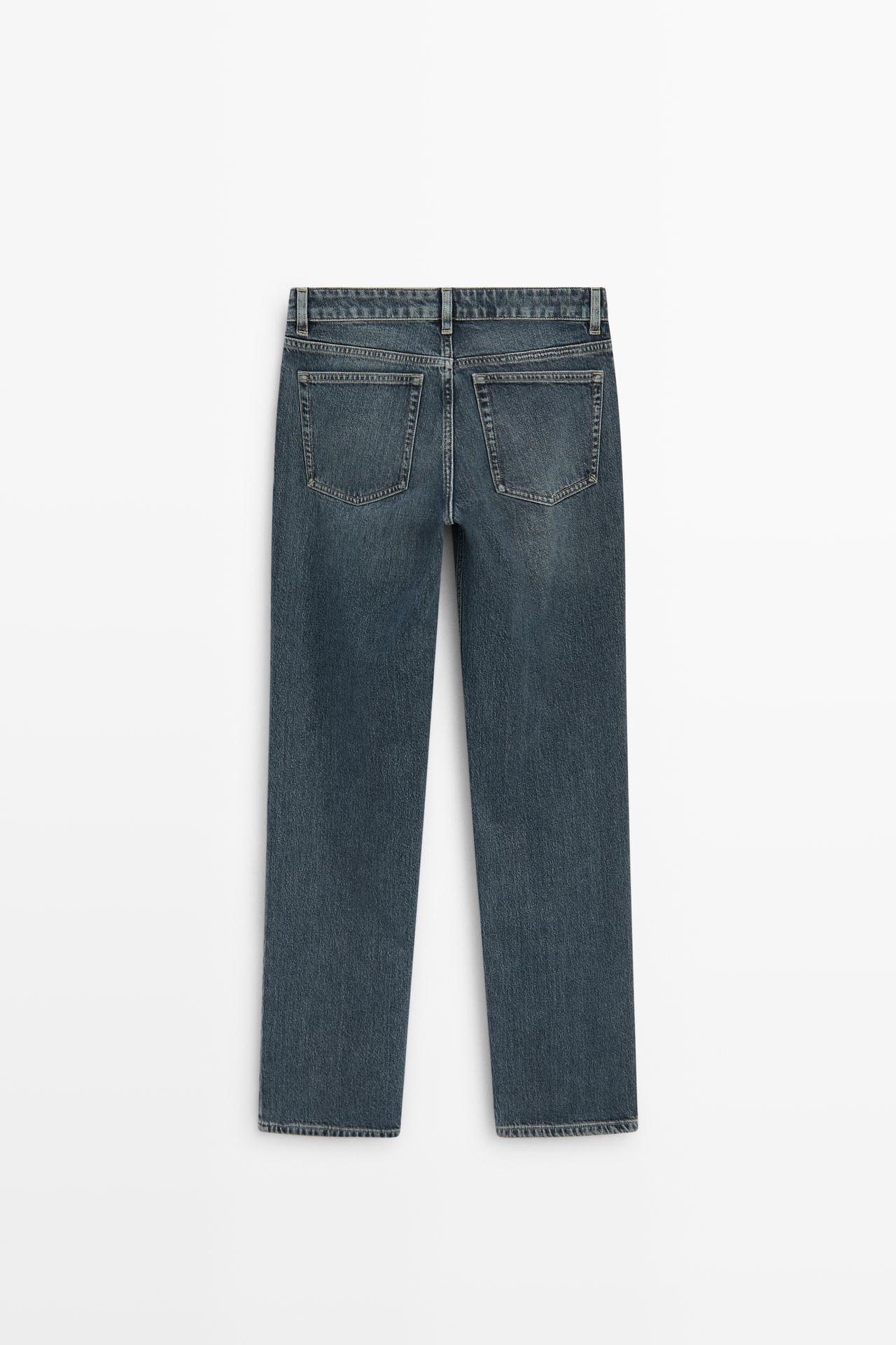 Low-rise straight-leg jeans — MEDIUM BLUE