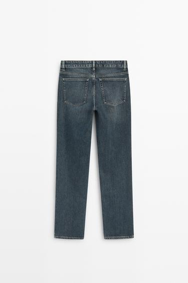 Low-rise straight-leg jeans — MEDIUM BLUE 6