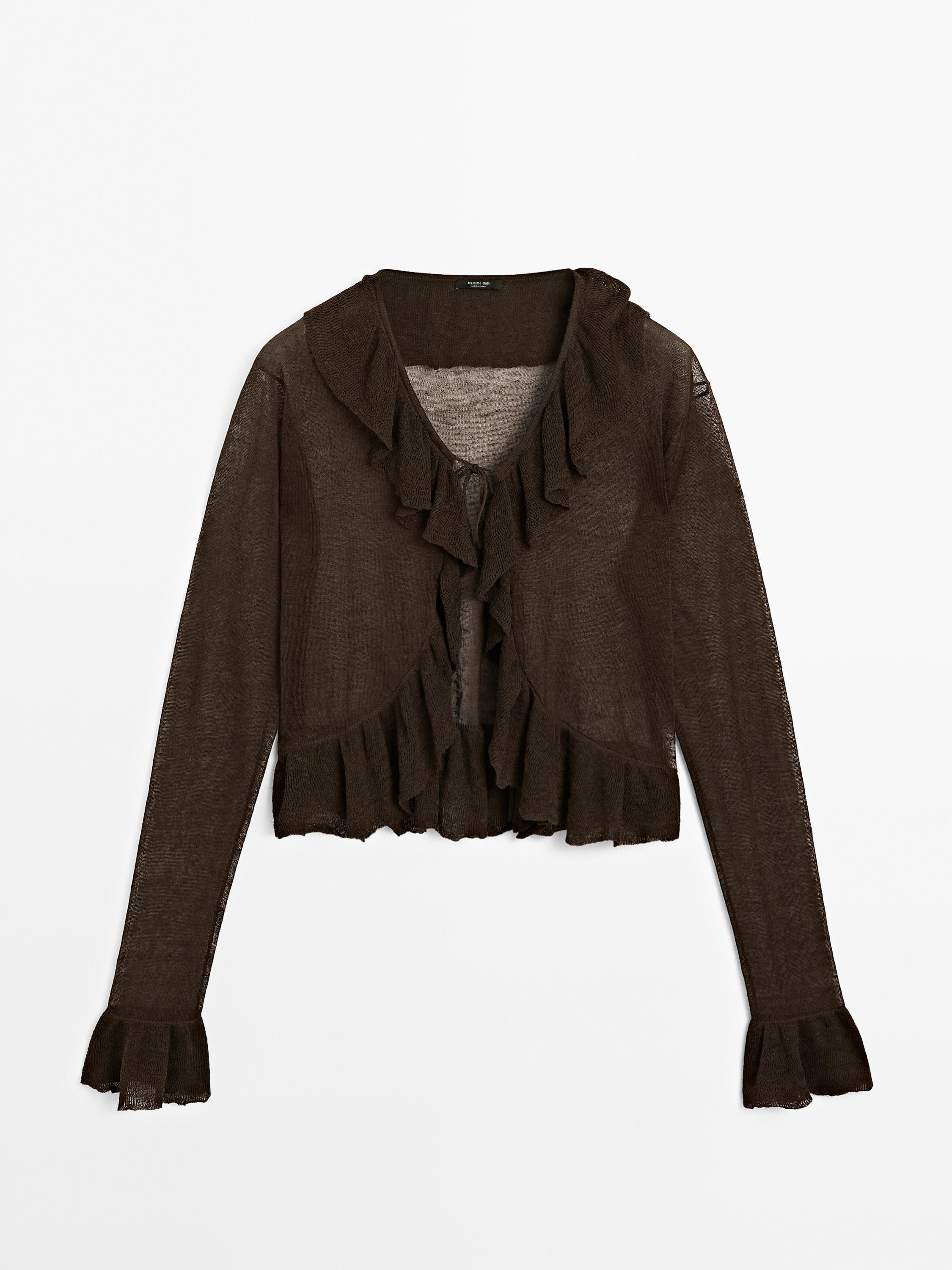 Kardigan ze lněné směsi