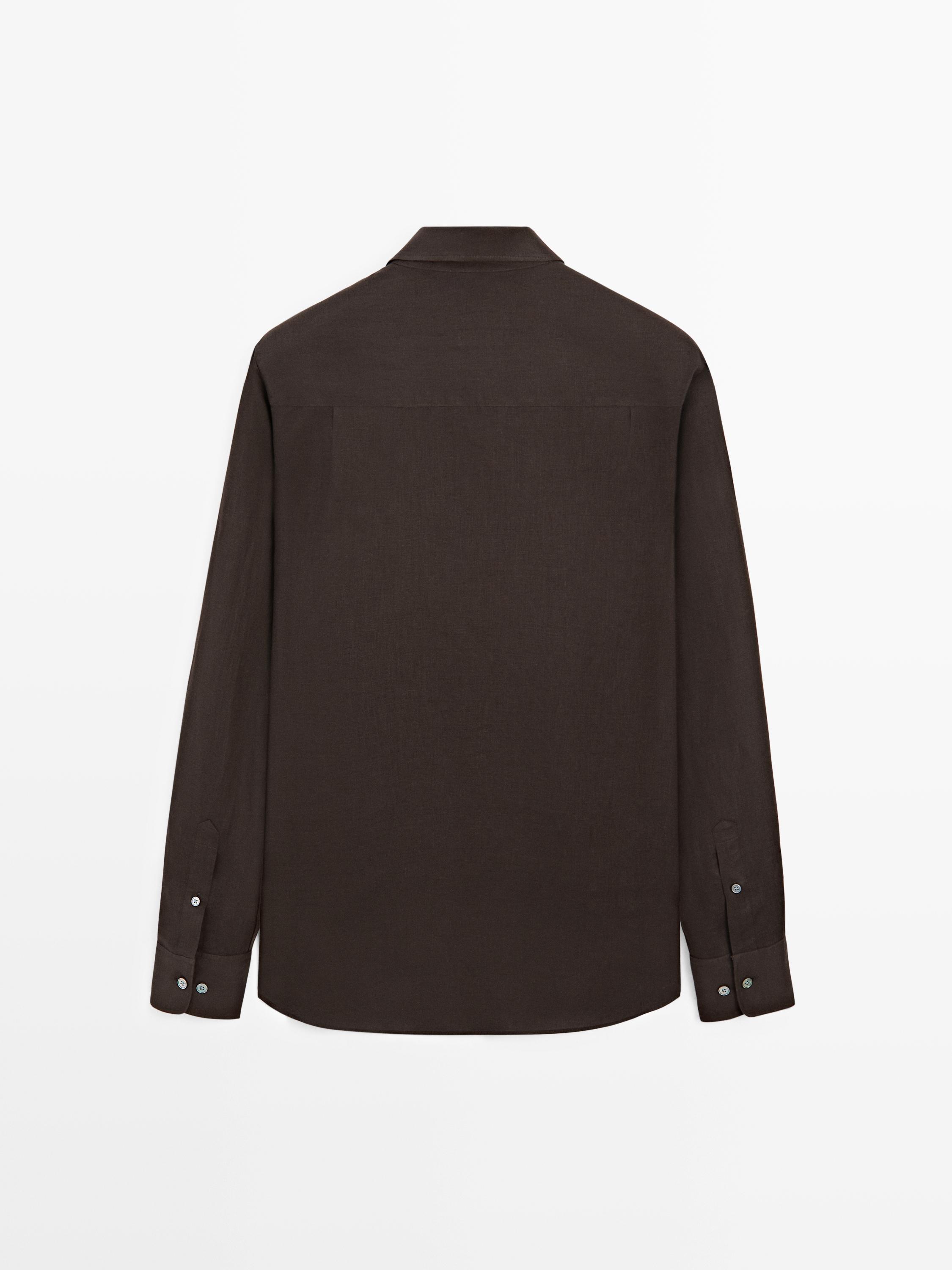 Chemise slim légère lin