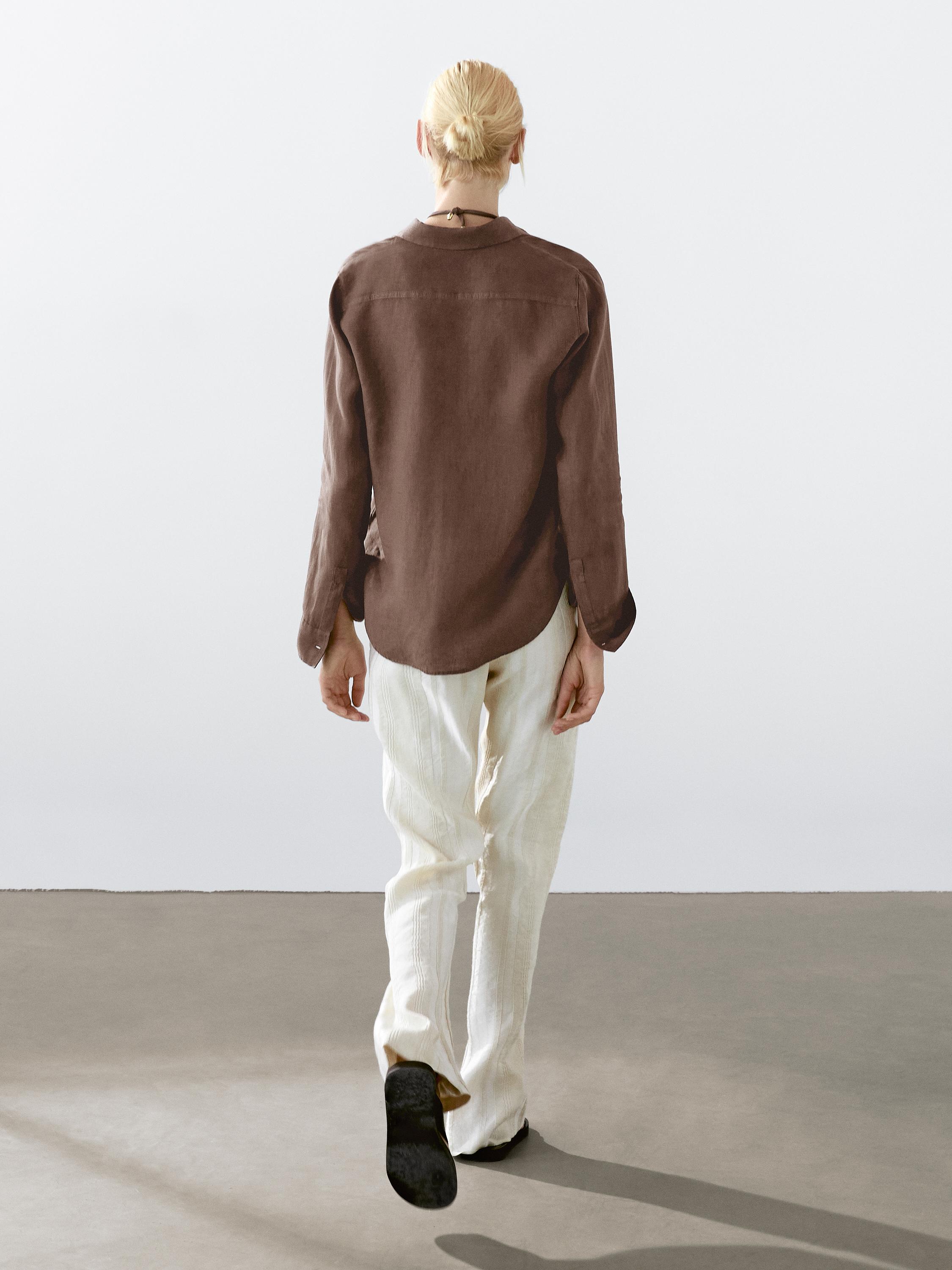 Flowing 100% linen shirt