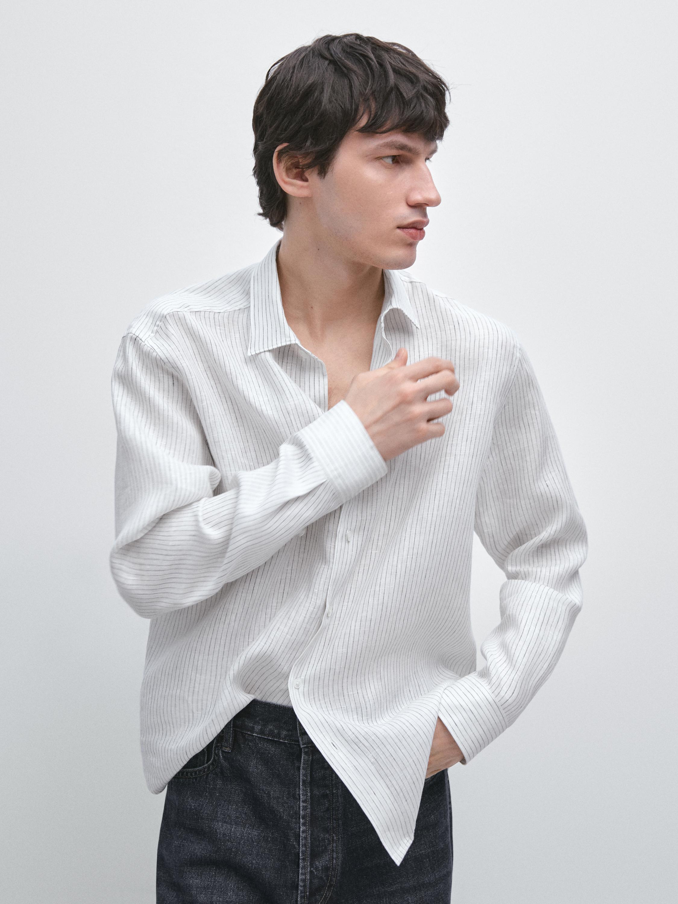 Striped linen shirt