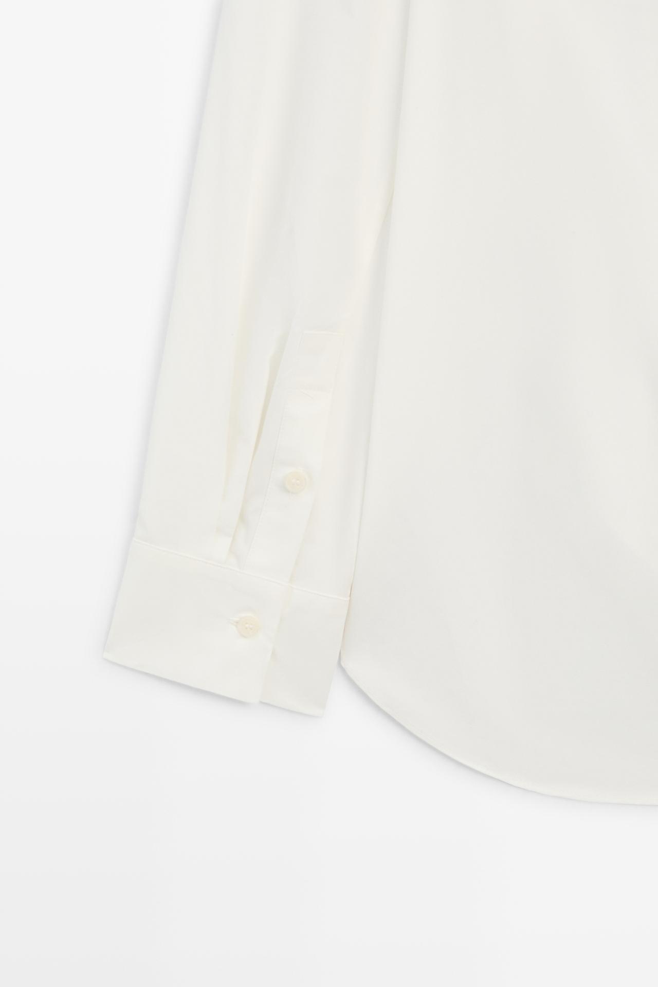 Poplin shirt with seam details — WHITE