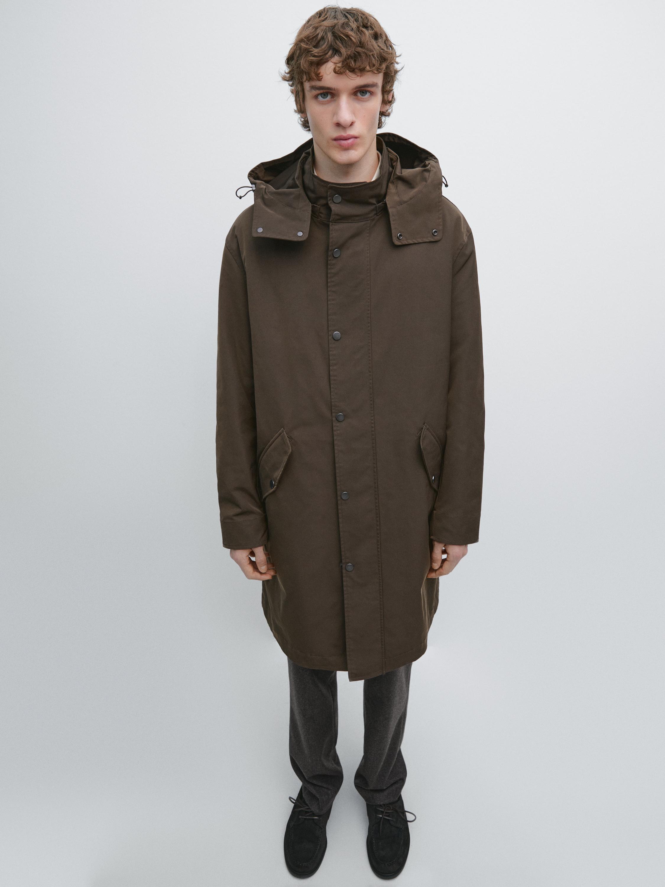 Long technical parka with detachable interior — CAREY