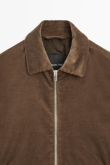 Corduroy jacket with zip — BEIGE 9