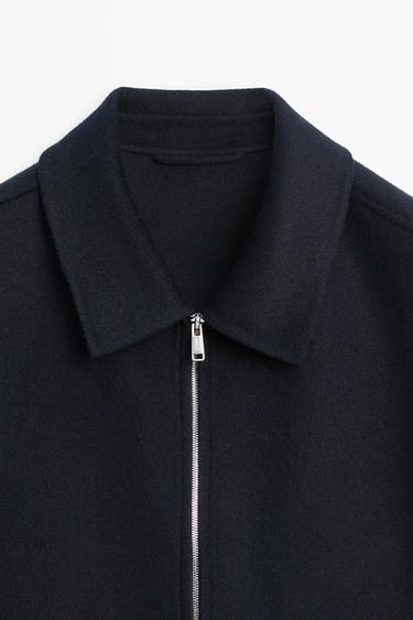Wool blend double fabric jacket — DEEP BLUE 4
