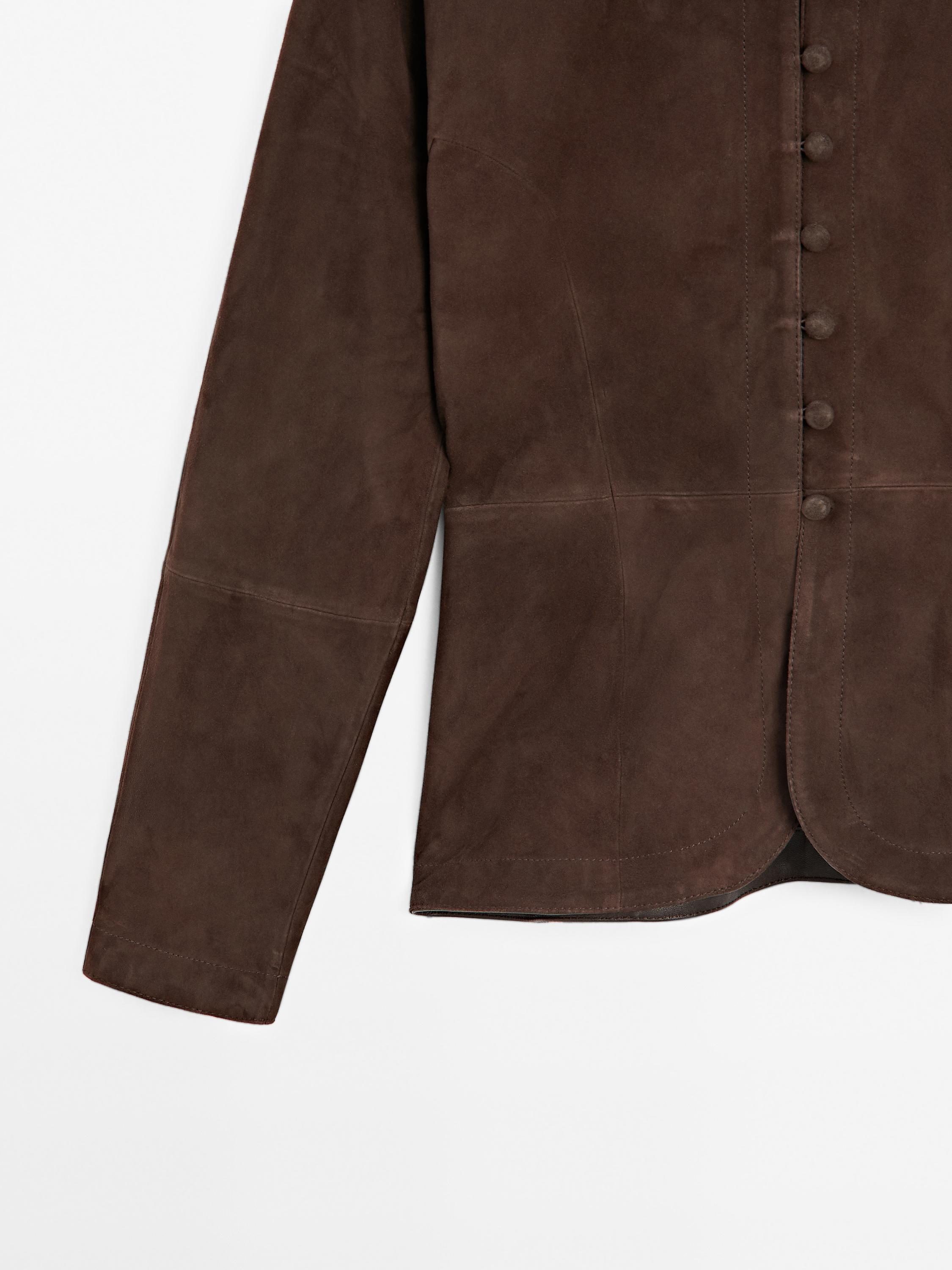 Camisa corta piel ante