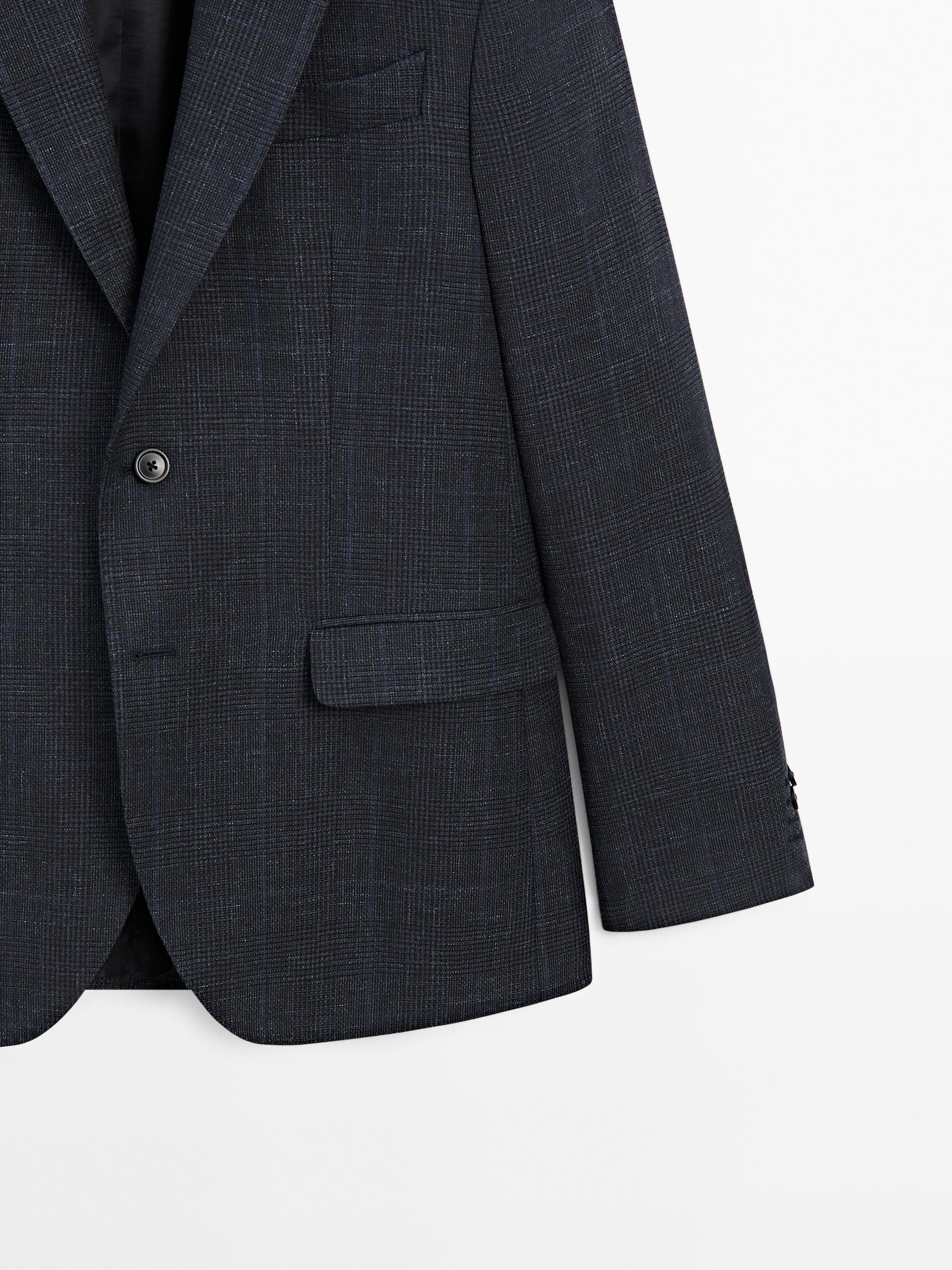 Cotton blend smart blazer