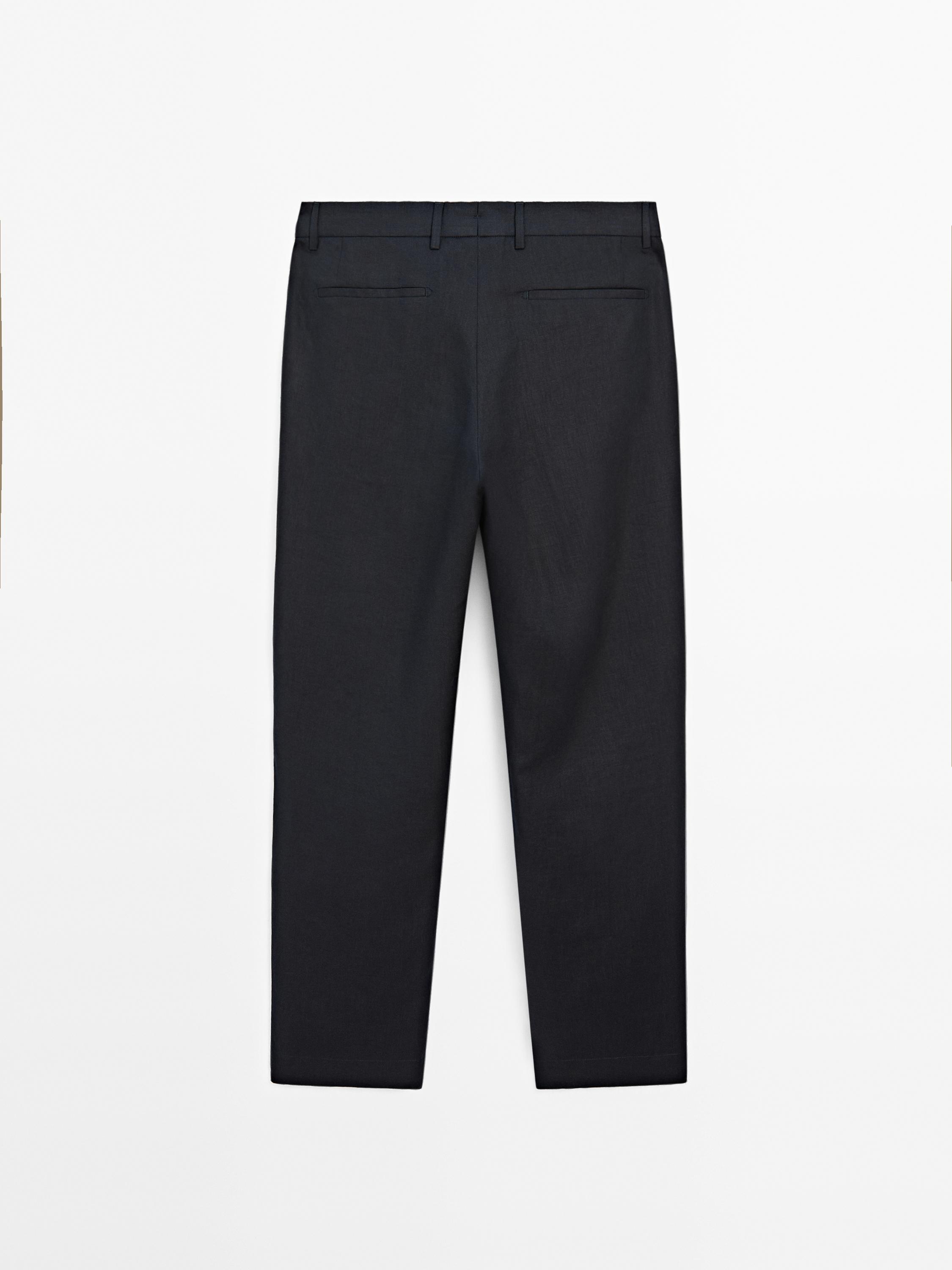 100% linen suit trousers