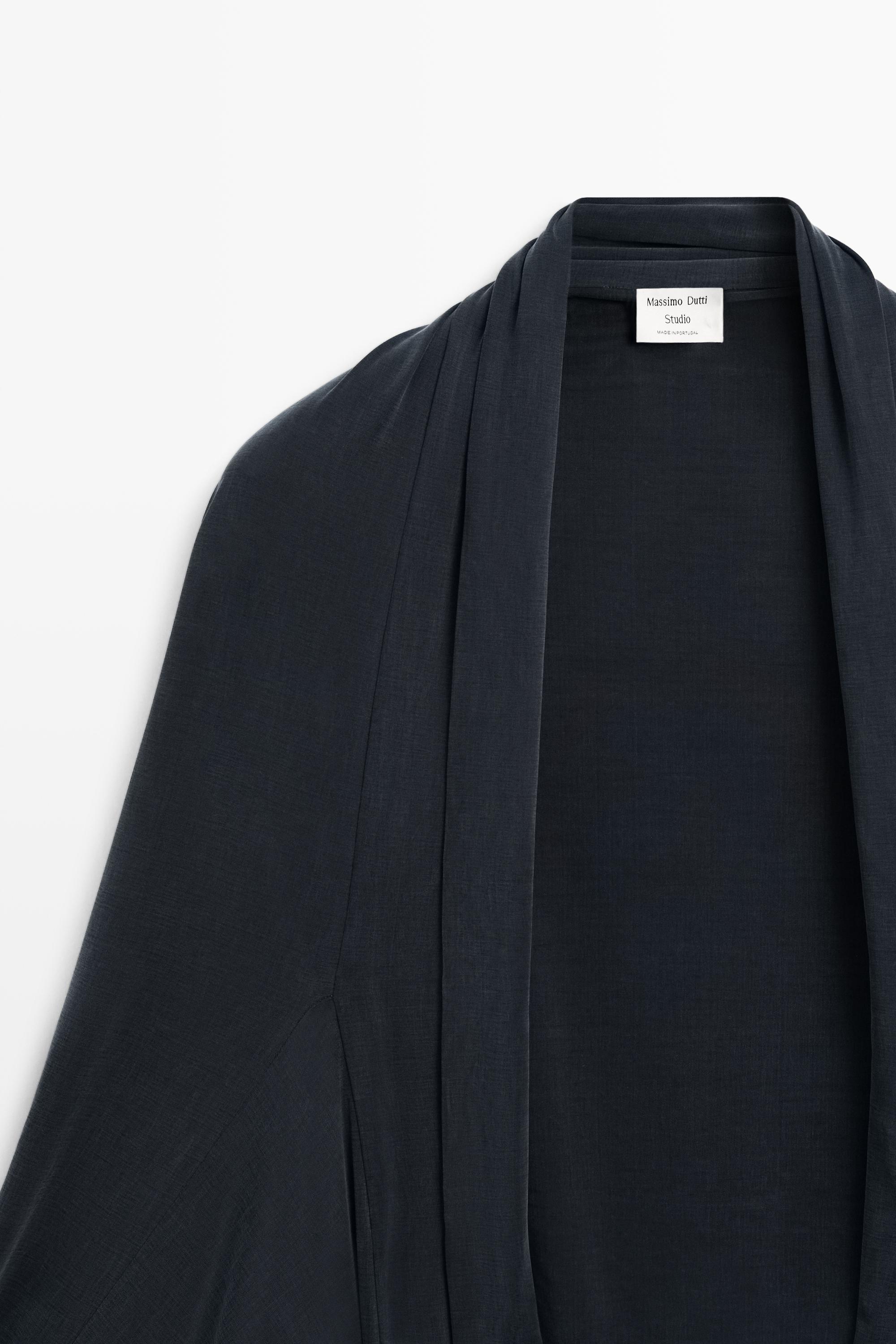 Draped Bolero Top - STUDIO — BLUE