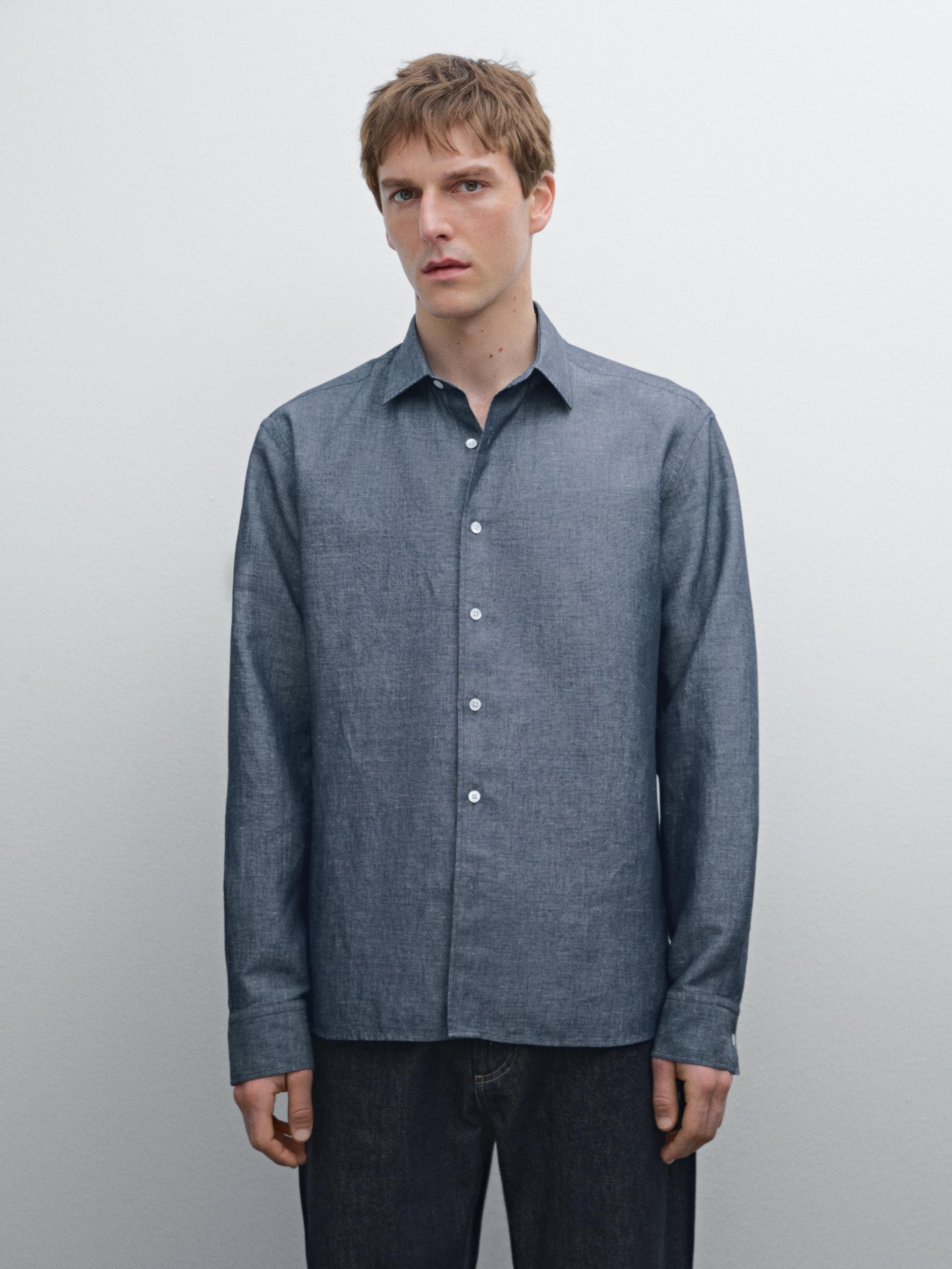 Denimskjorta med normal passform