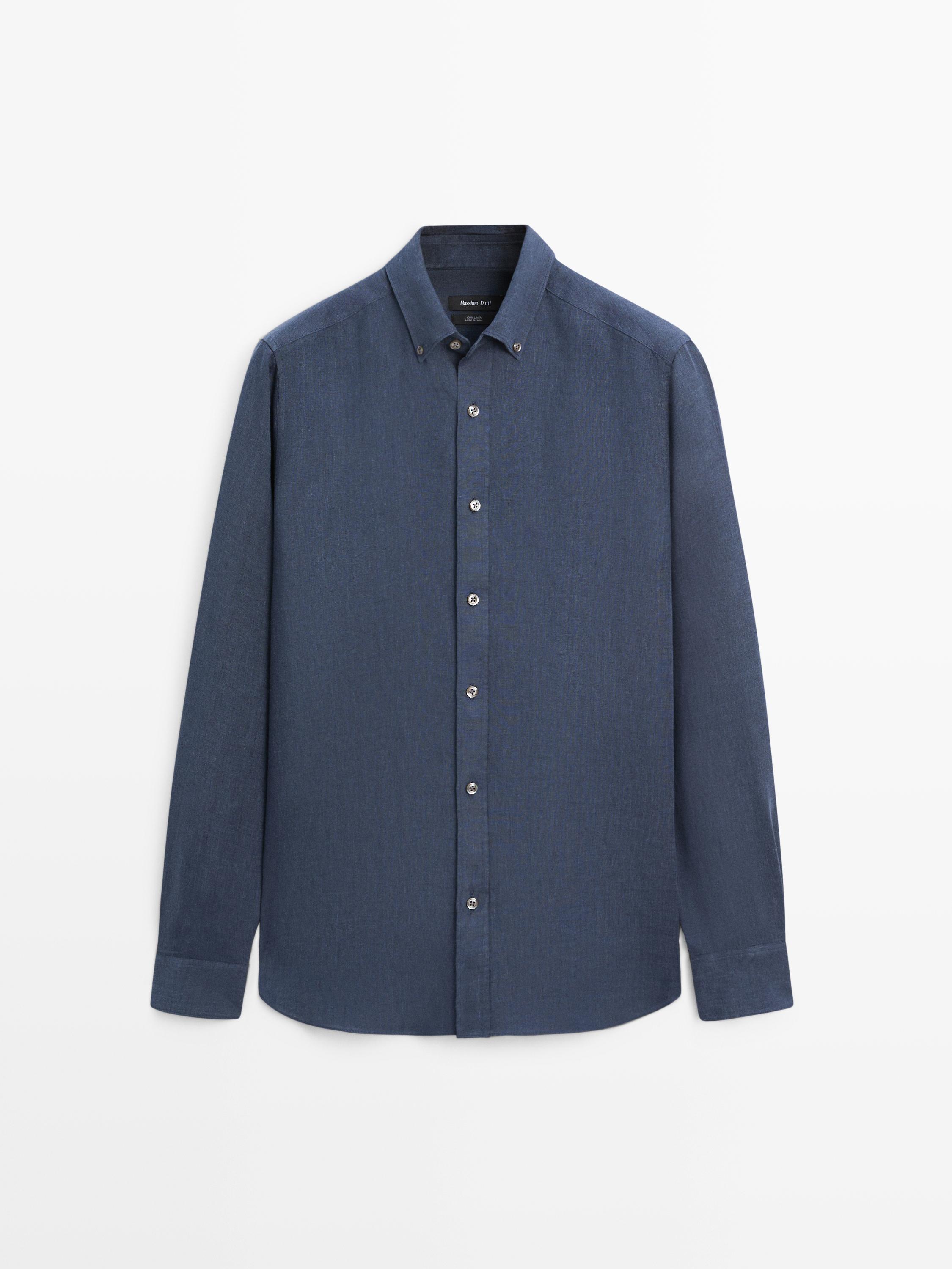 Camicia regular fit 100% lino