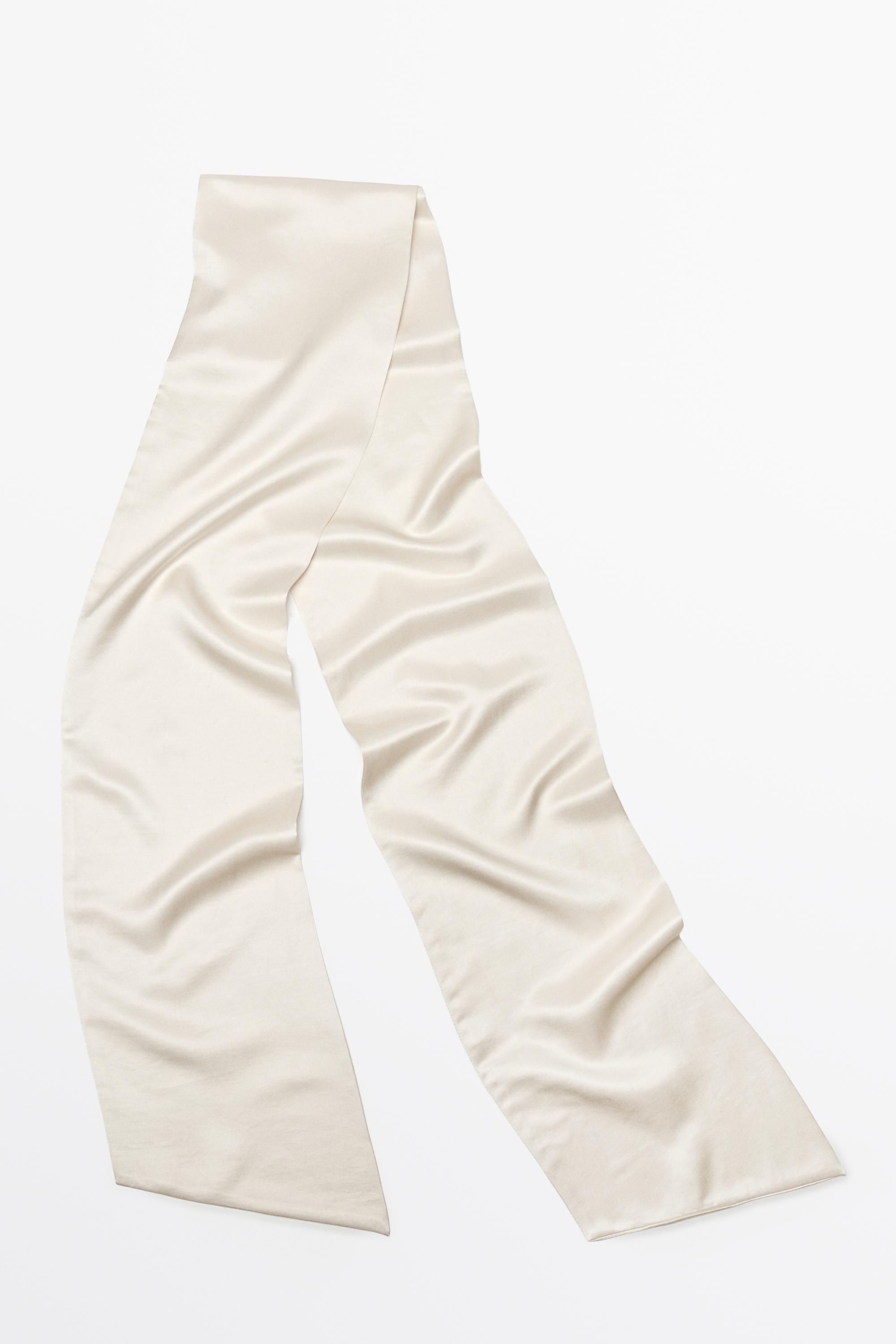 Satin scarf — CREAM