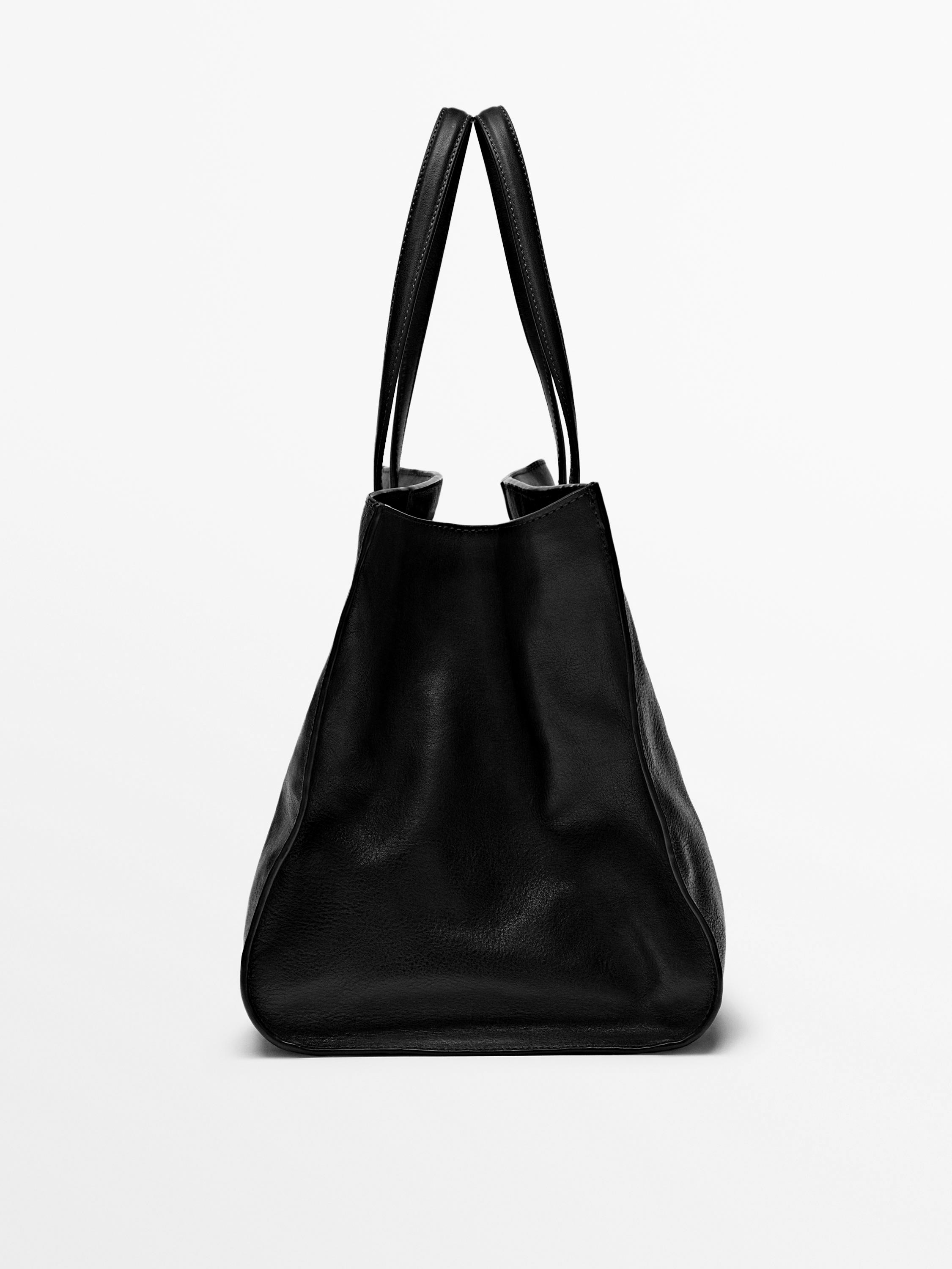 Nappa leather maxi tote bag