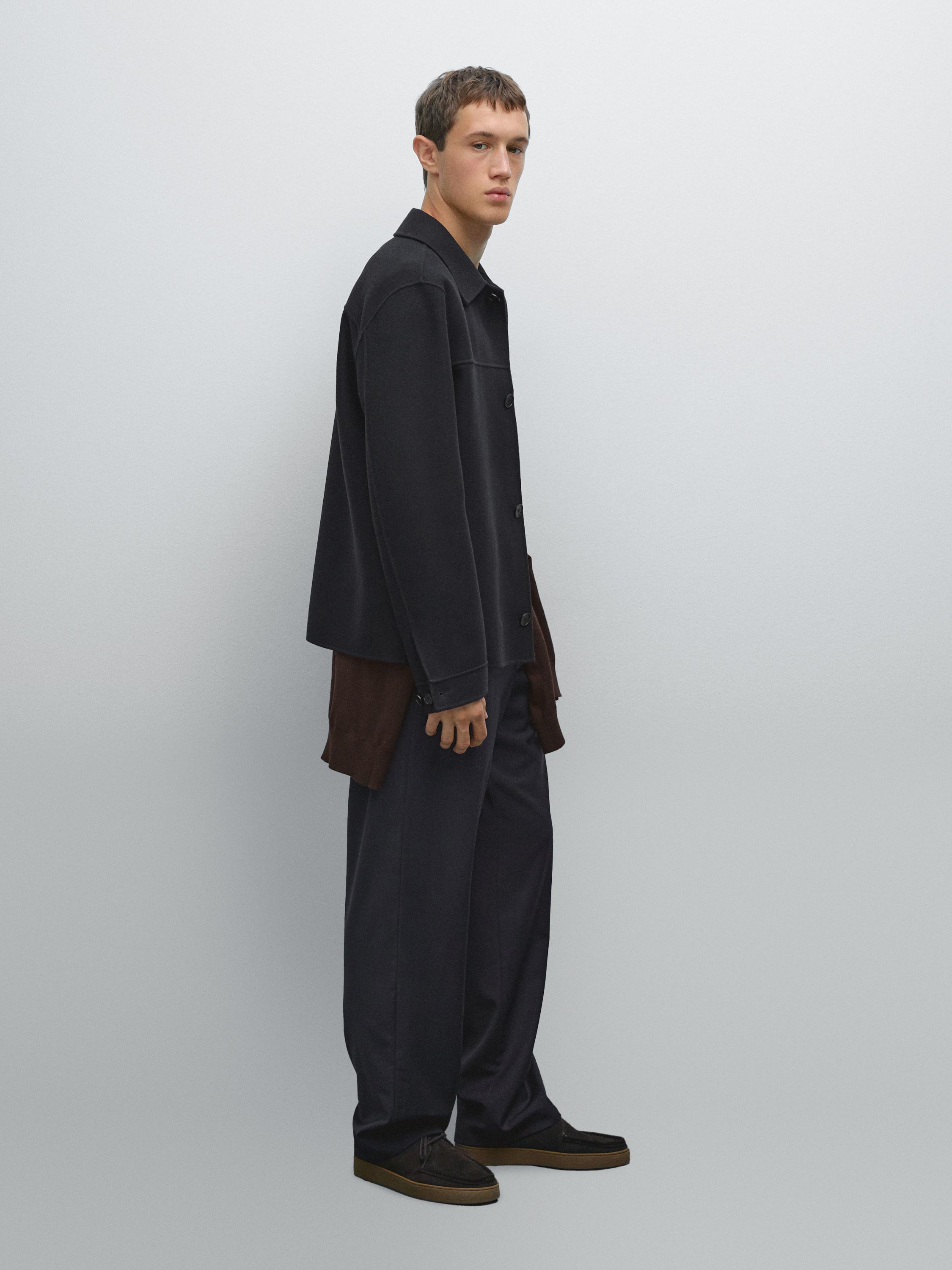 Double-layer wool jacket