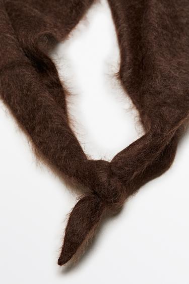 100% cashmere knit bandana — AUBERGINE 5