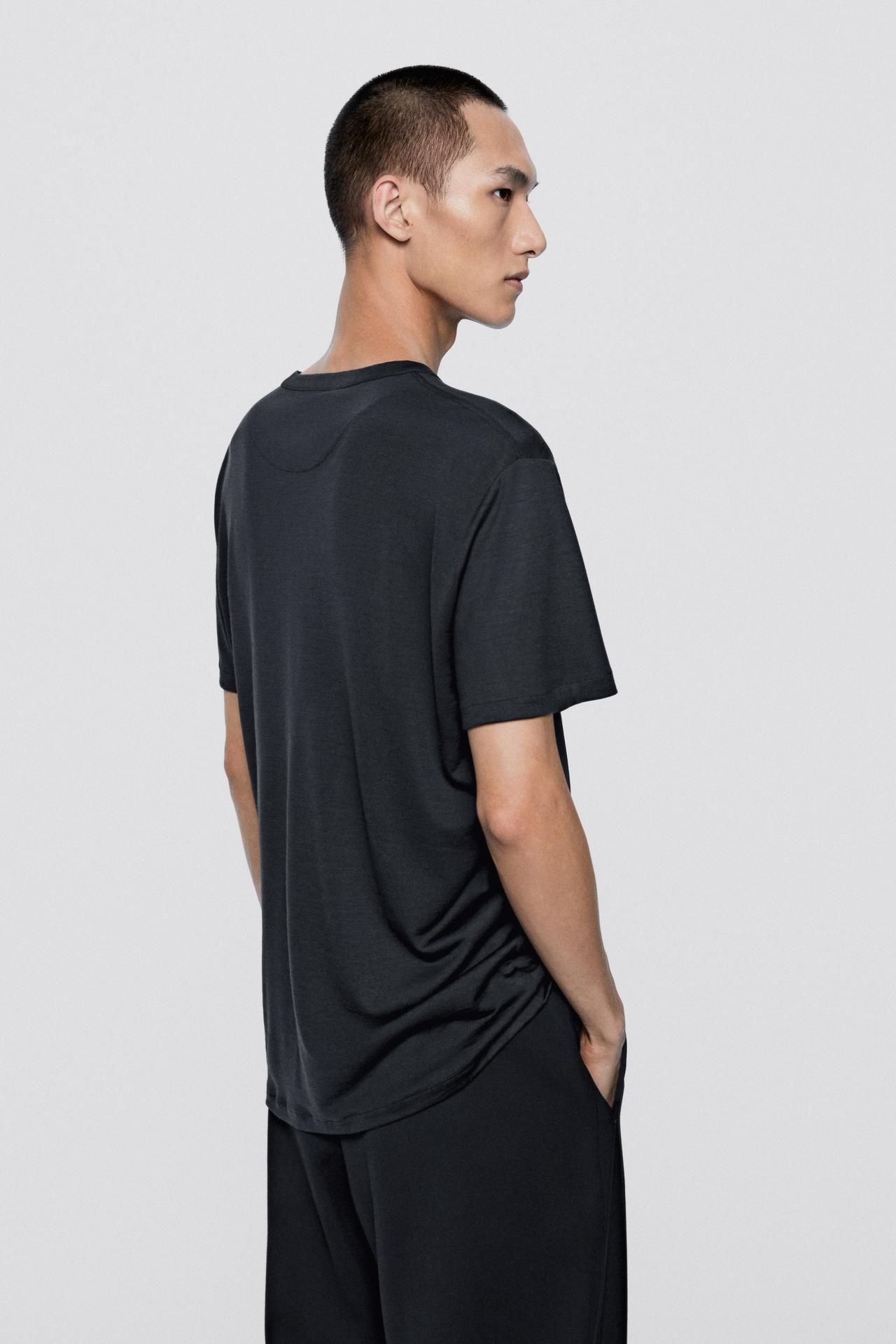 100% wool short sleeve T-shirt - LIMITED EDITION — NAVY BLUE