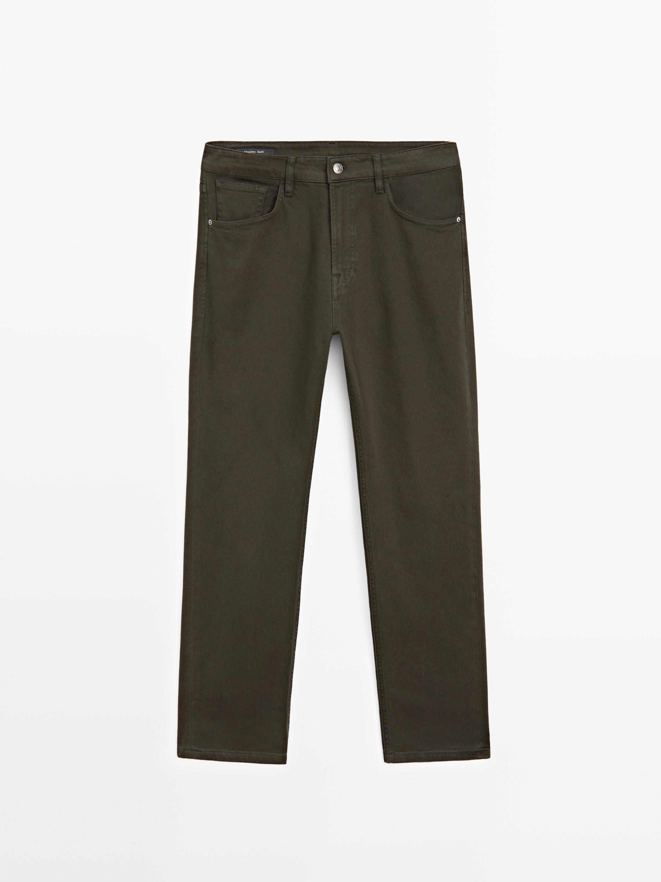 Tapered fit jeans — DARK GREEN