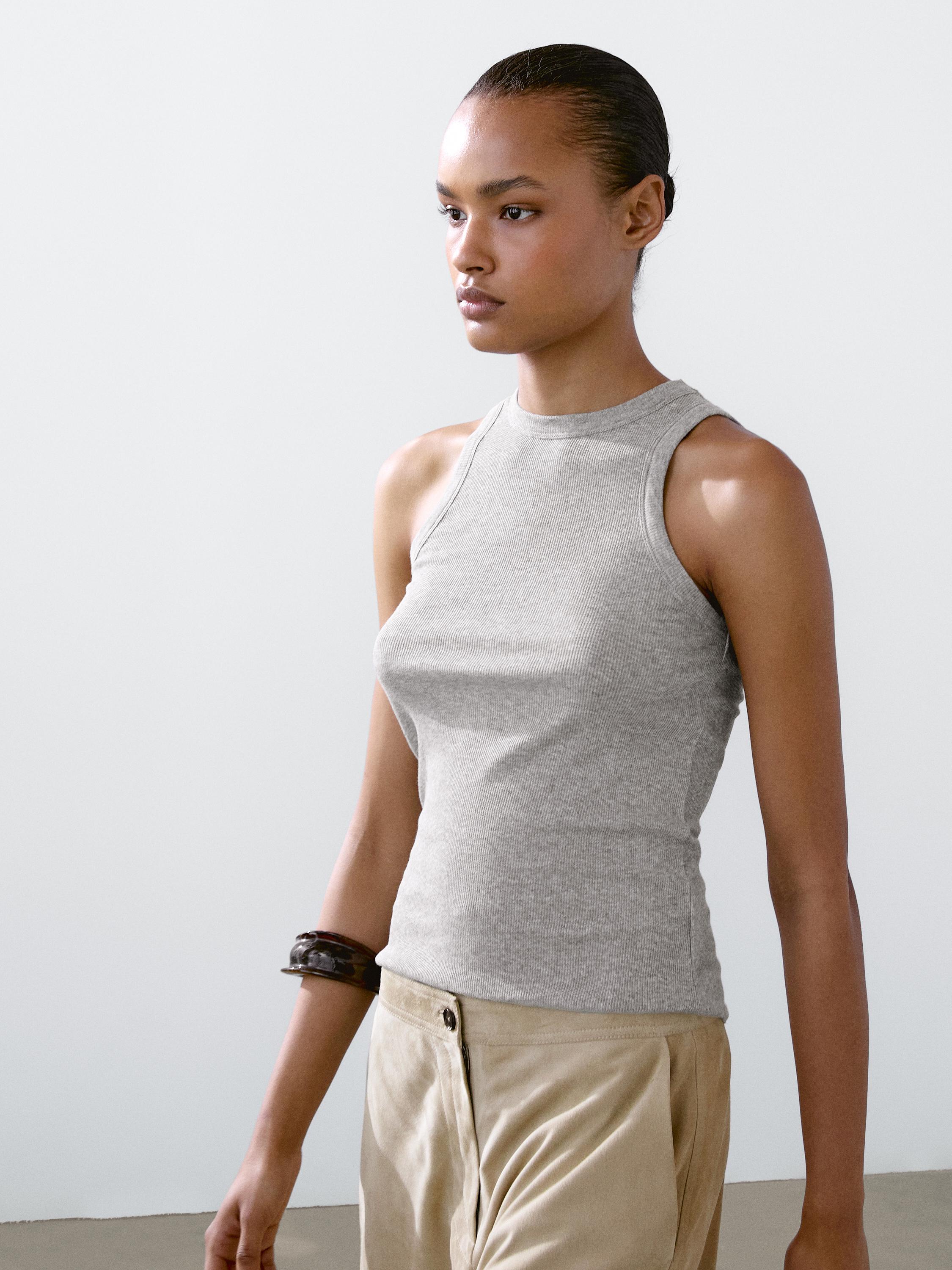 100% cotton halter top