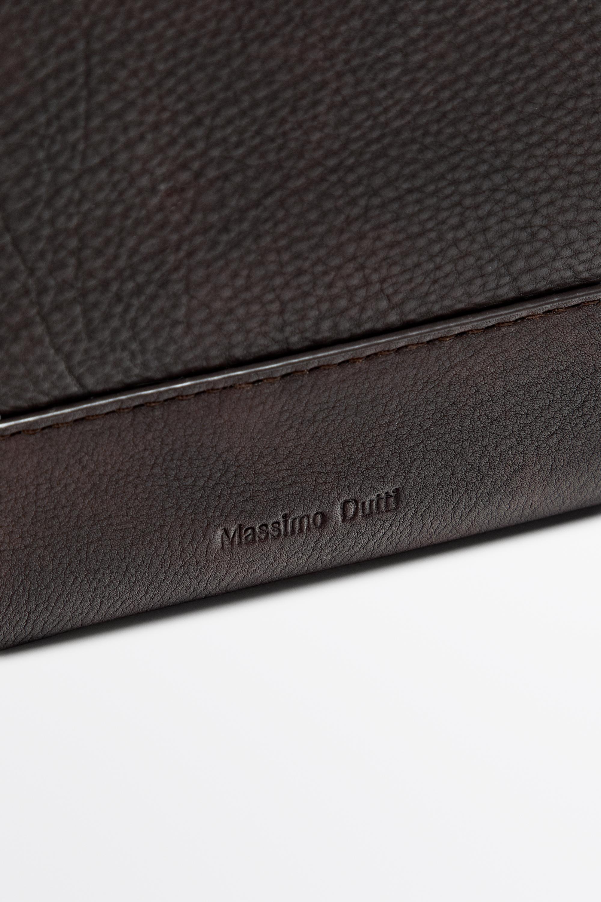 Nappa leather iPad case — BROWN