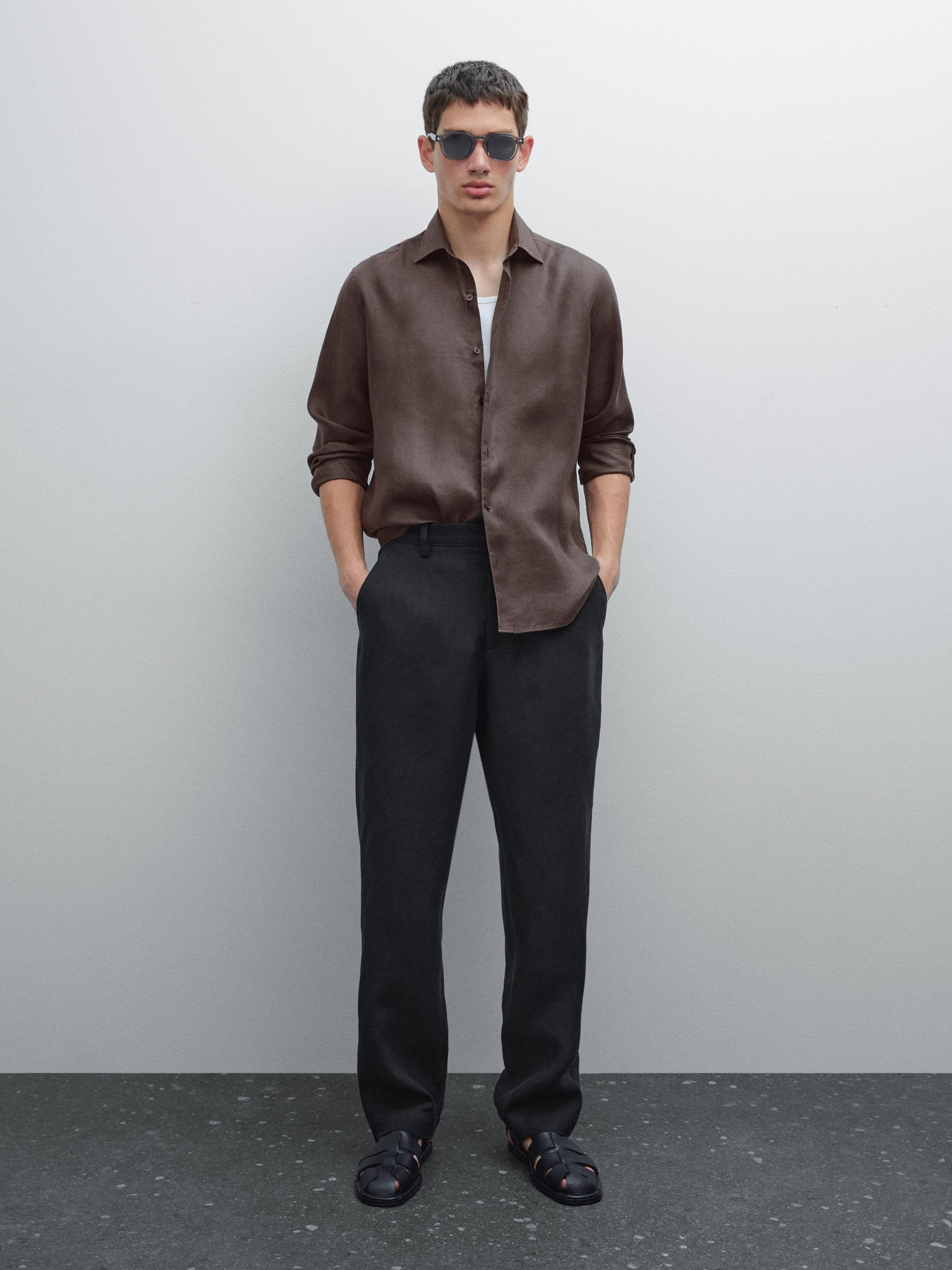 Lightweight regular fit twill shirt