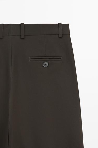 Pleated cotton-blend pants — BLACK 9
