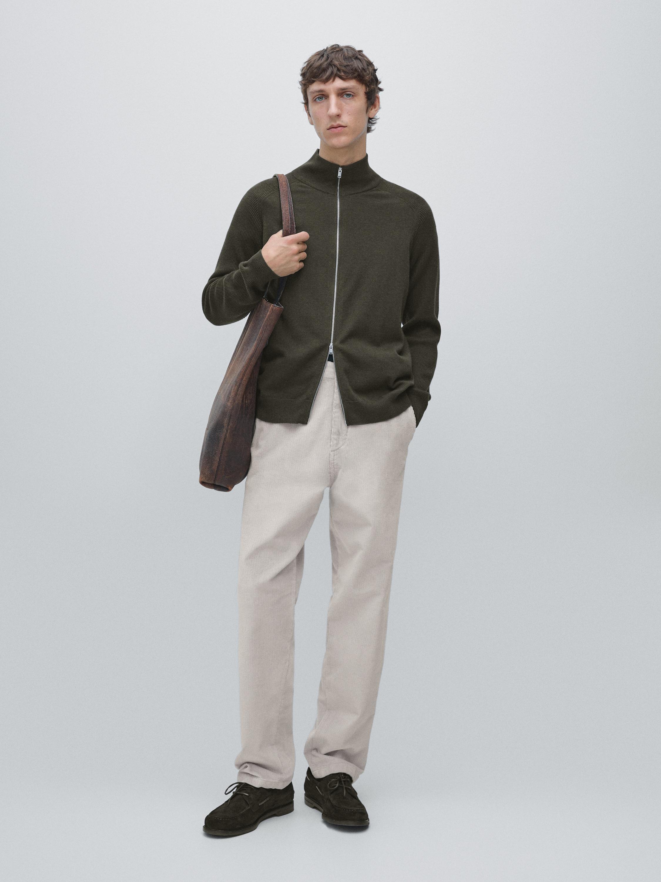 Trikotaj paxta aralash matodan kardigan reglan yengli