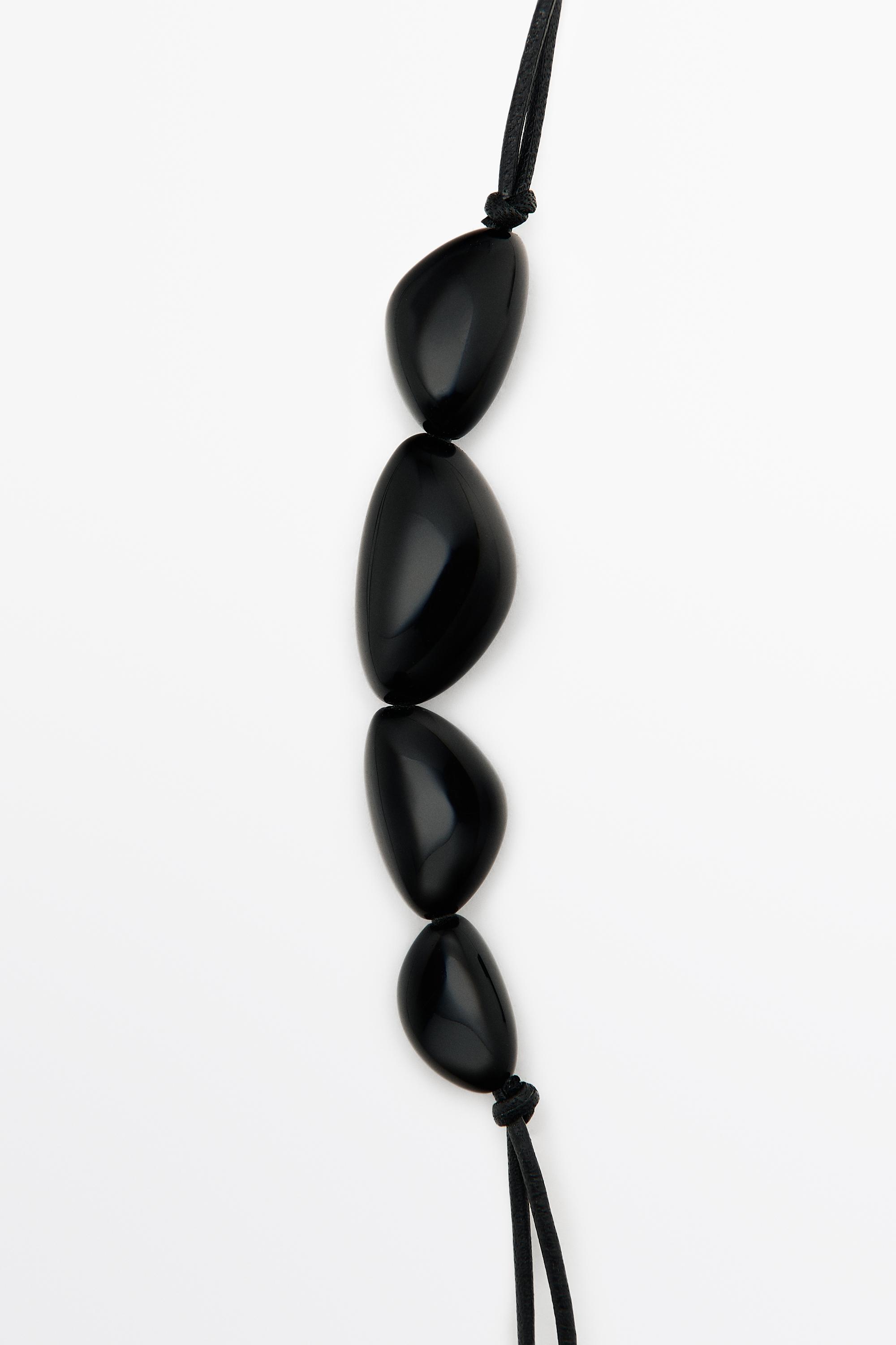 Gemstone necklace — BLACK