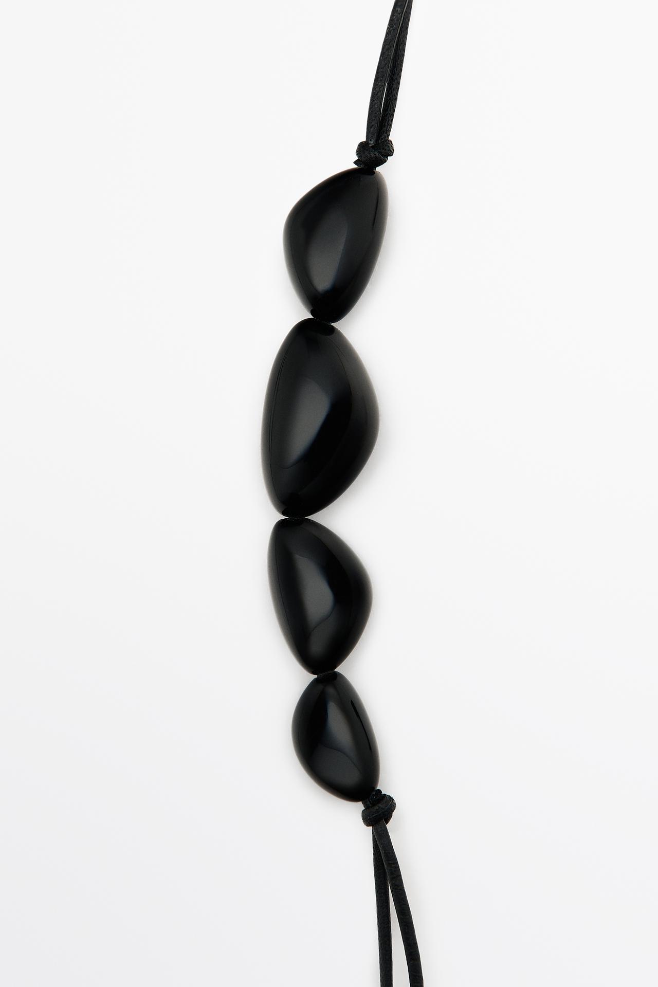 Gemstone necklace — BLACK
