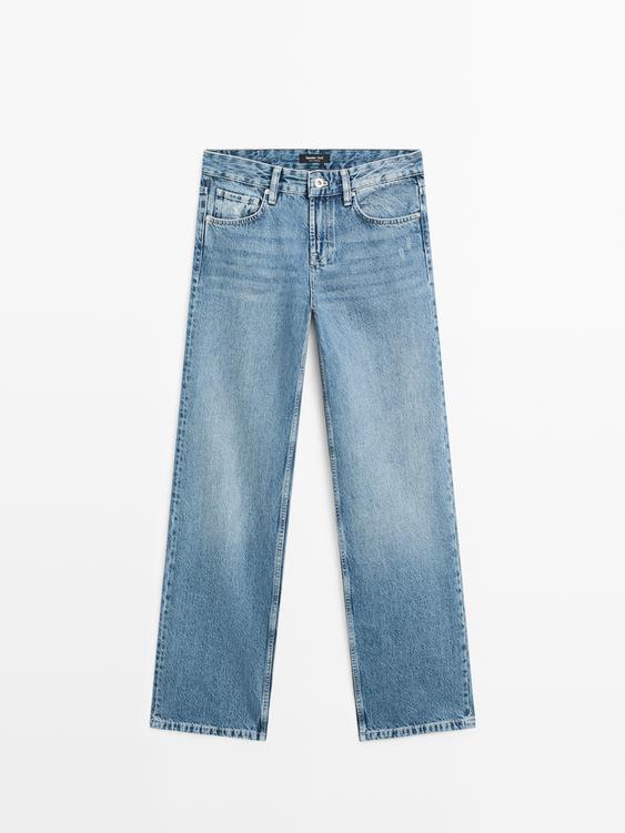 Düşük bel straight fit jean