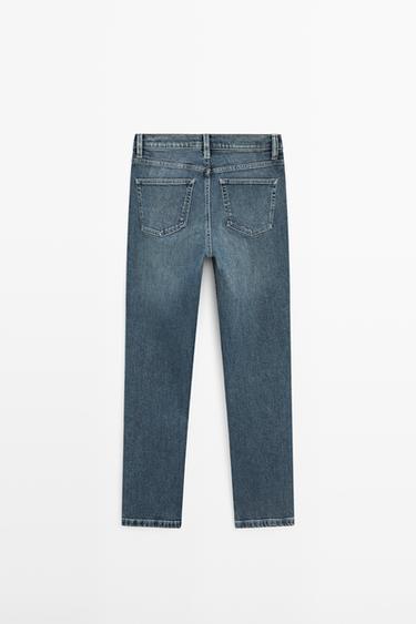 Mid-rise cropped slim fit jeans — Dark blue 6