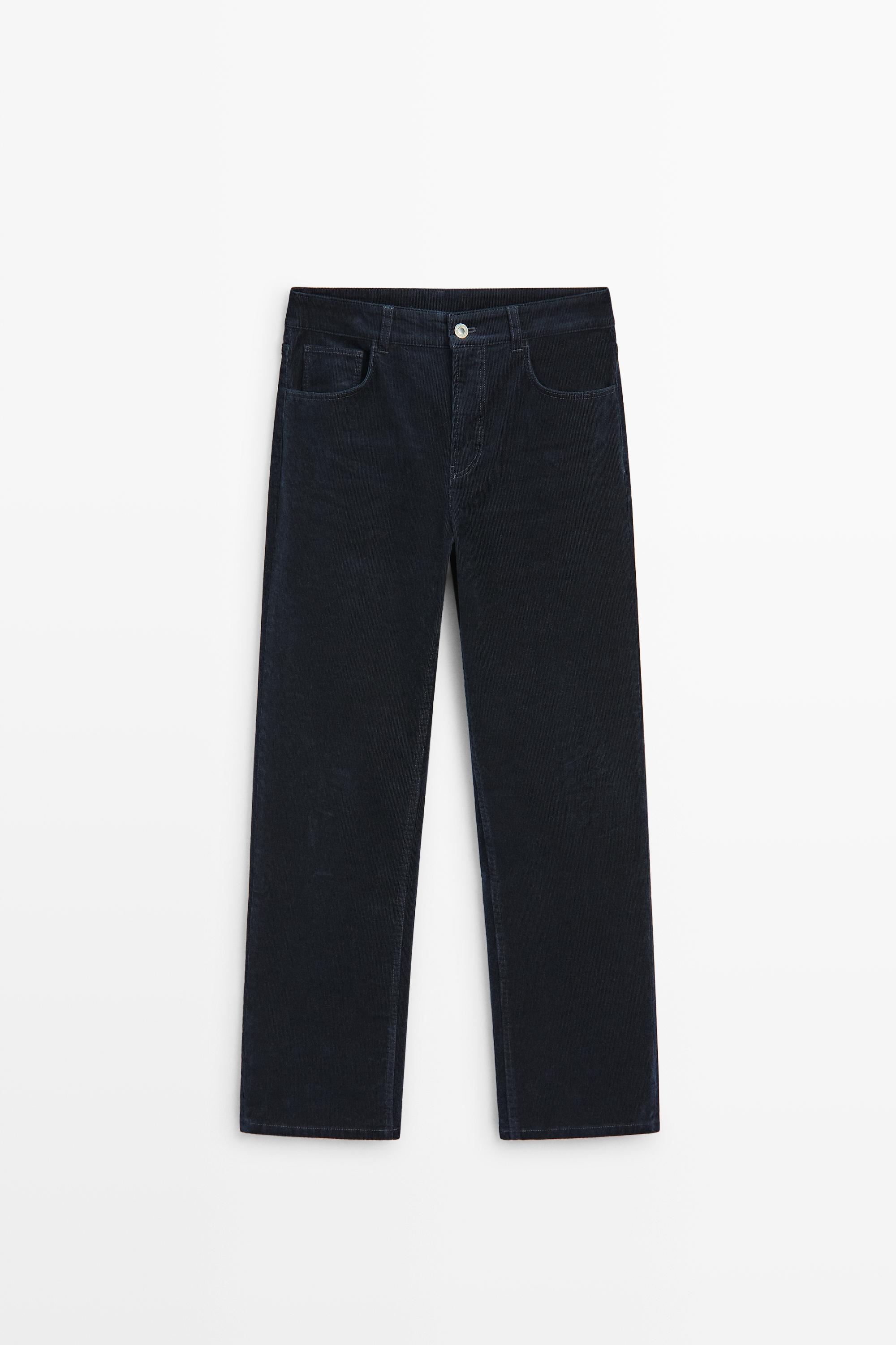 Pantalón slim straight mid waist de micropana