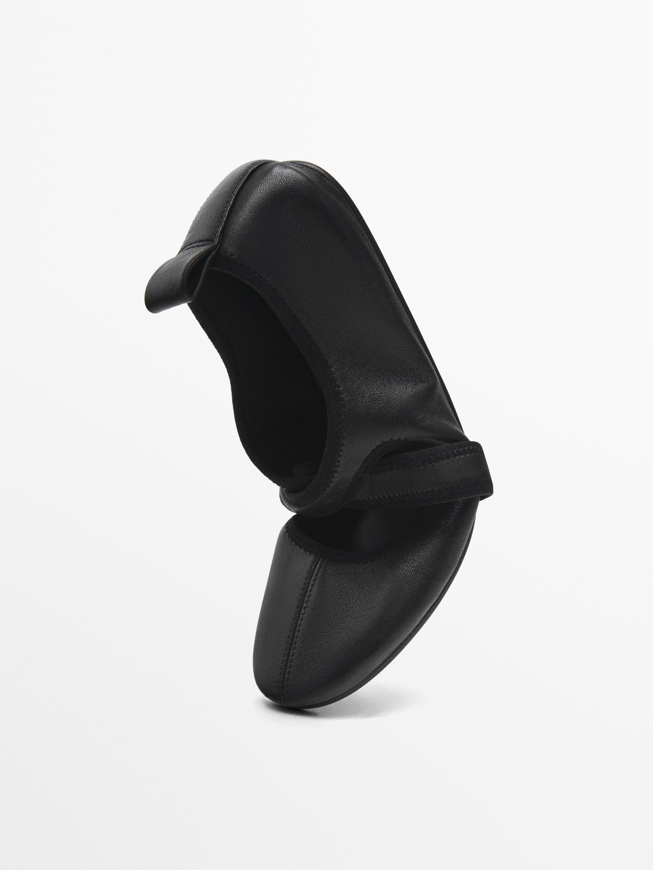 حذاء باليرينا مرن متقاطع