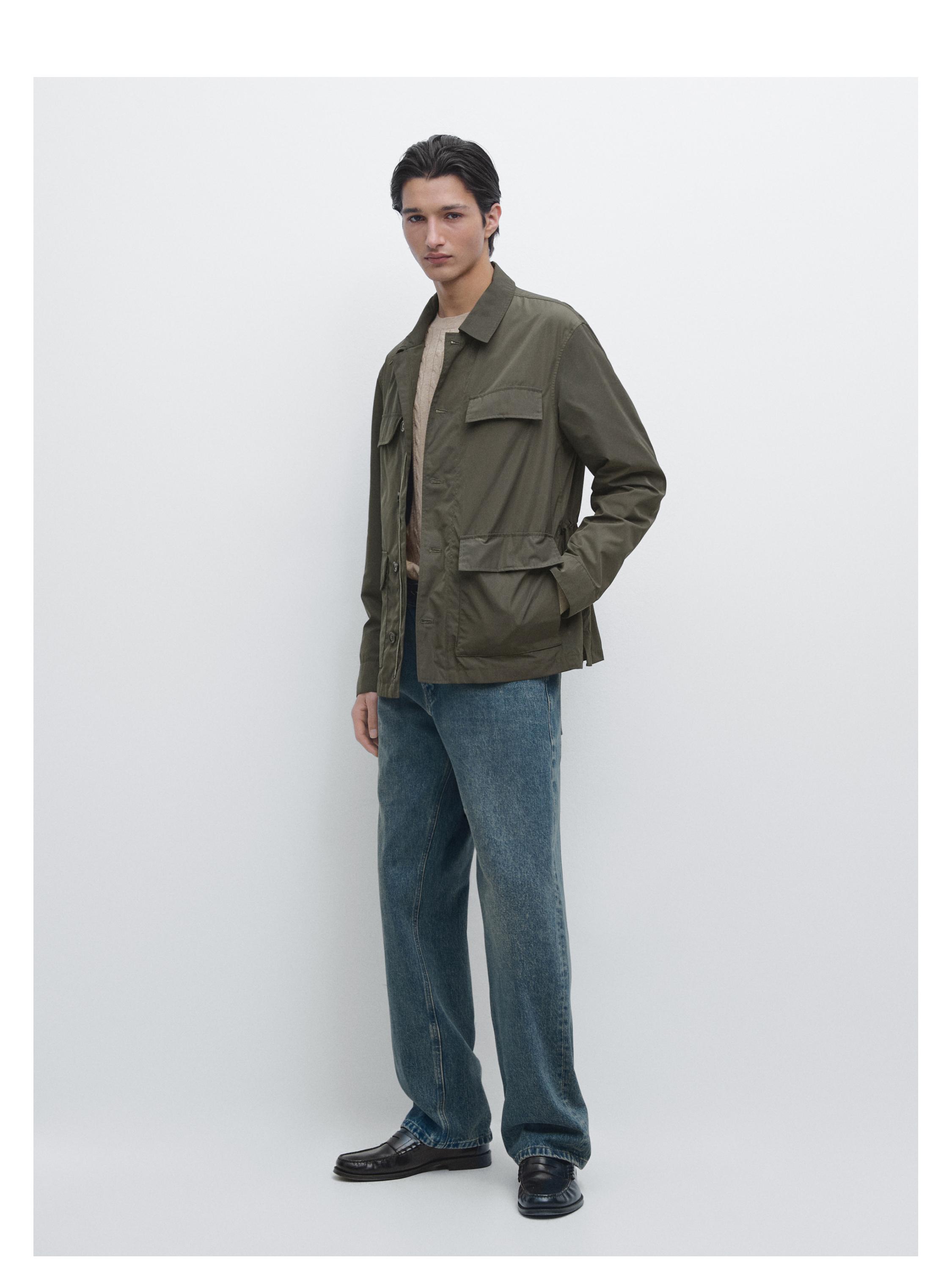 Lightweight jacket with pockets — KHAKI