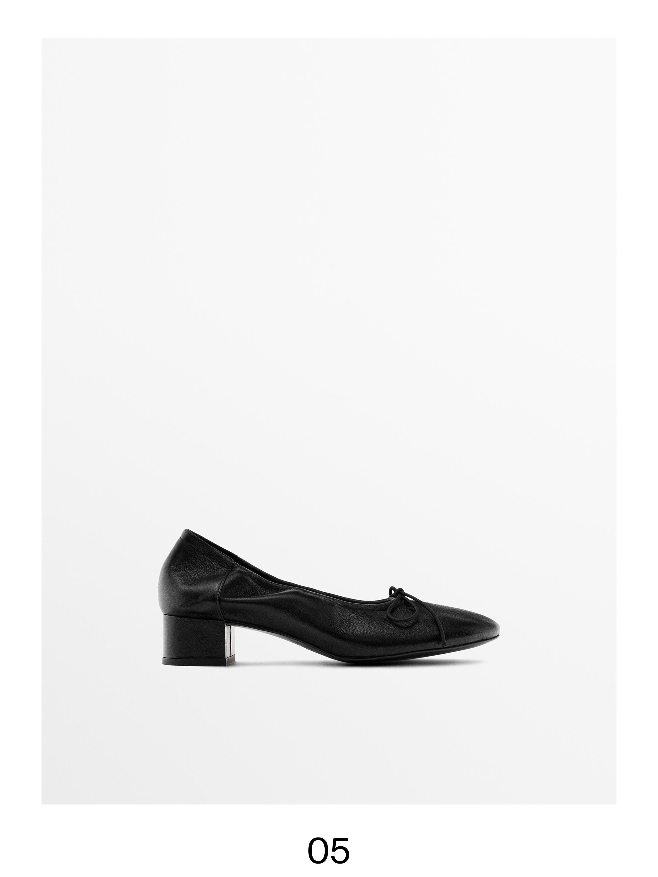 High-heel ballerinas — BLACK