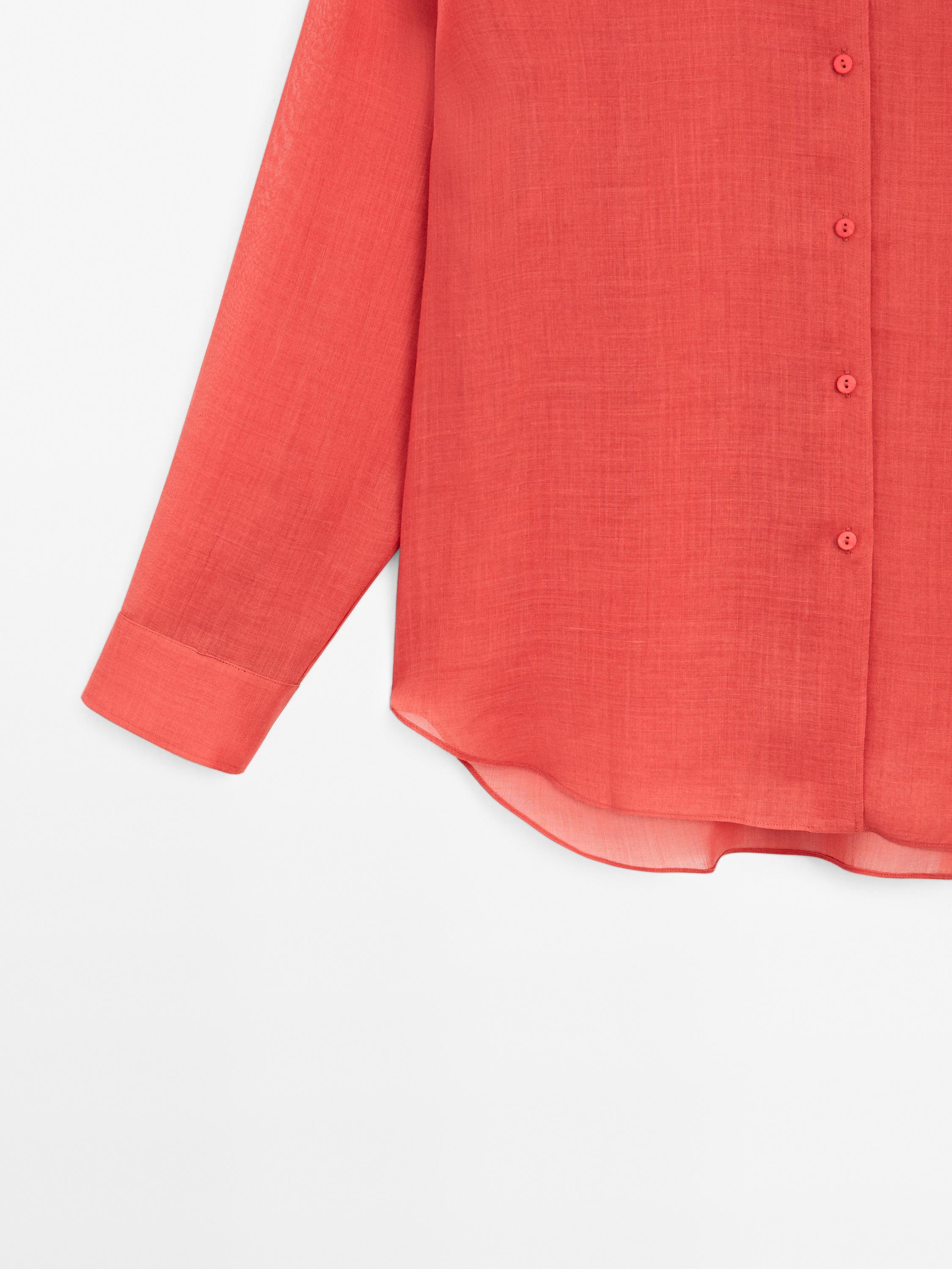Flowing ramie blend shirt