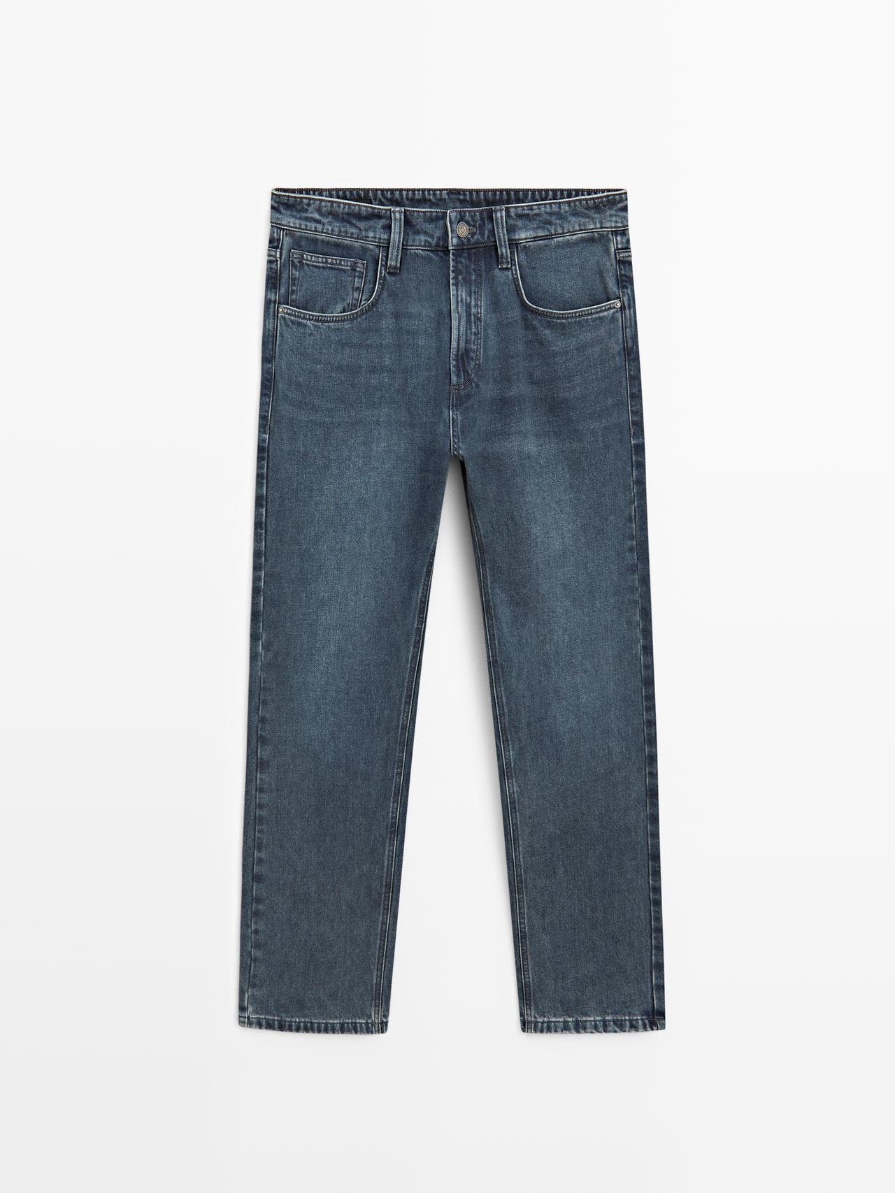 Massimo Dutti - Herre - Relaxed Fit Jeans - Blå - 34