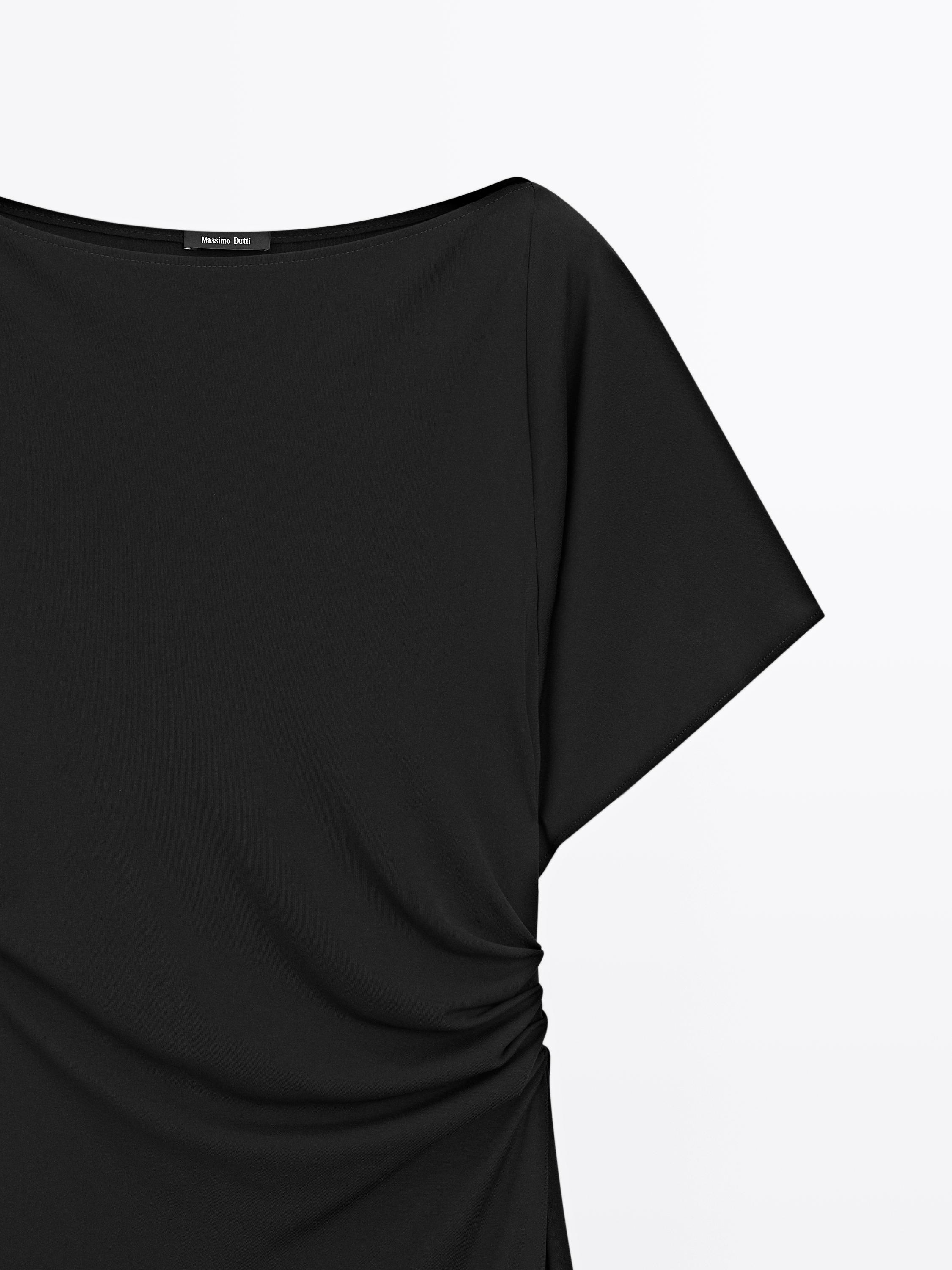 Midi dress with gathered detail